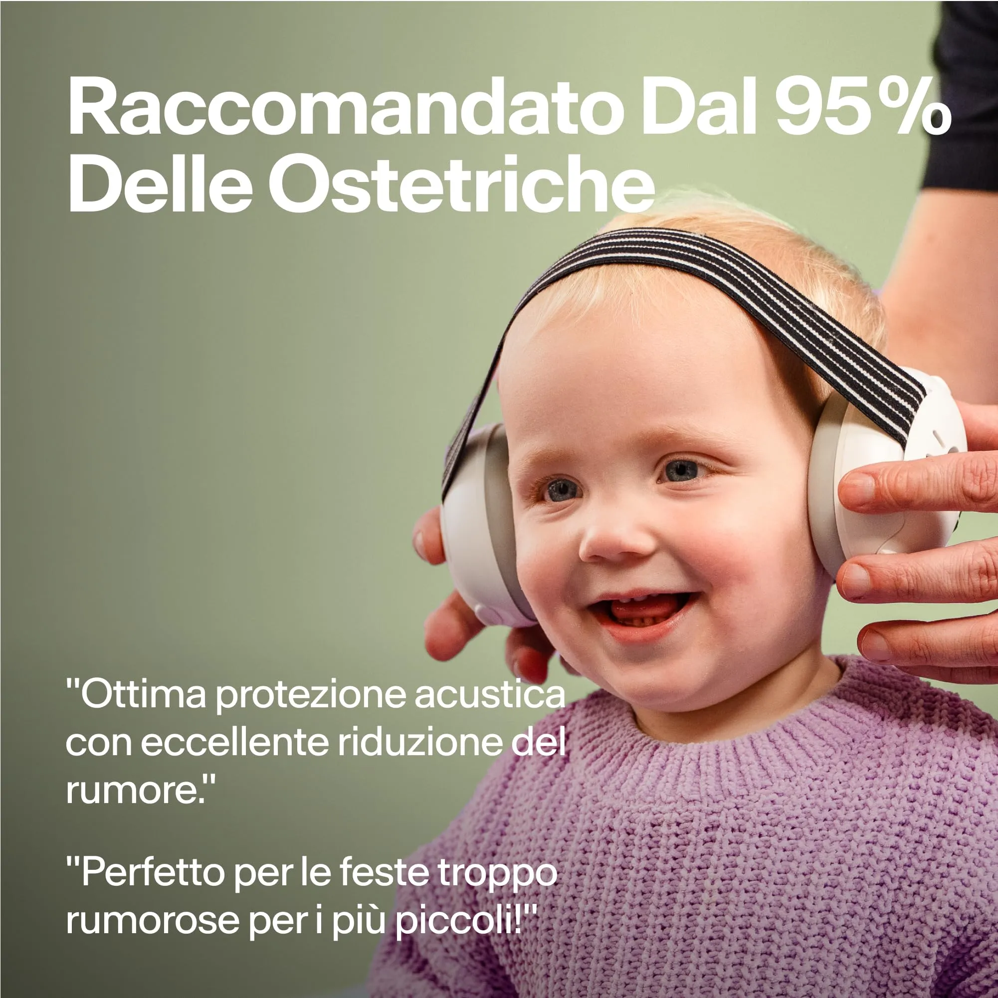 Alpine Muffy Baby Cuffie Antirumore per Neonati e Bambini fino a 36 Mesi, Verde - immagine 4