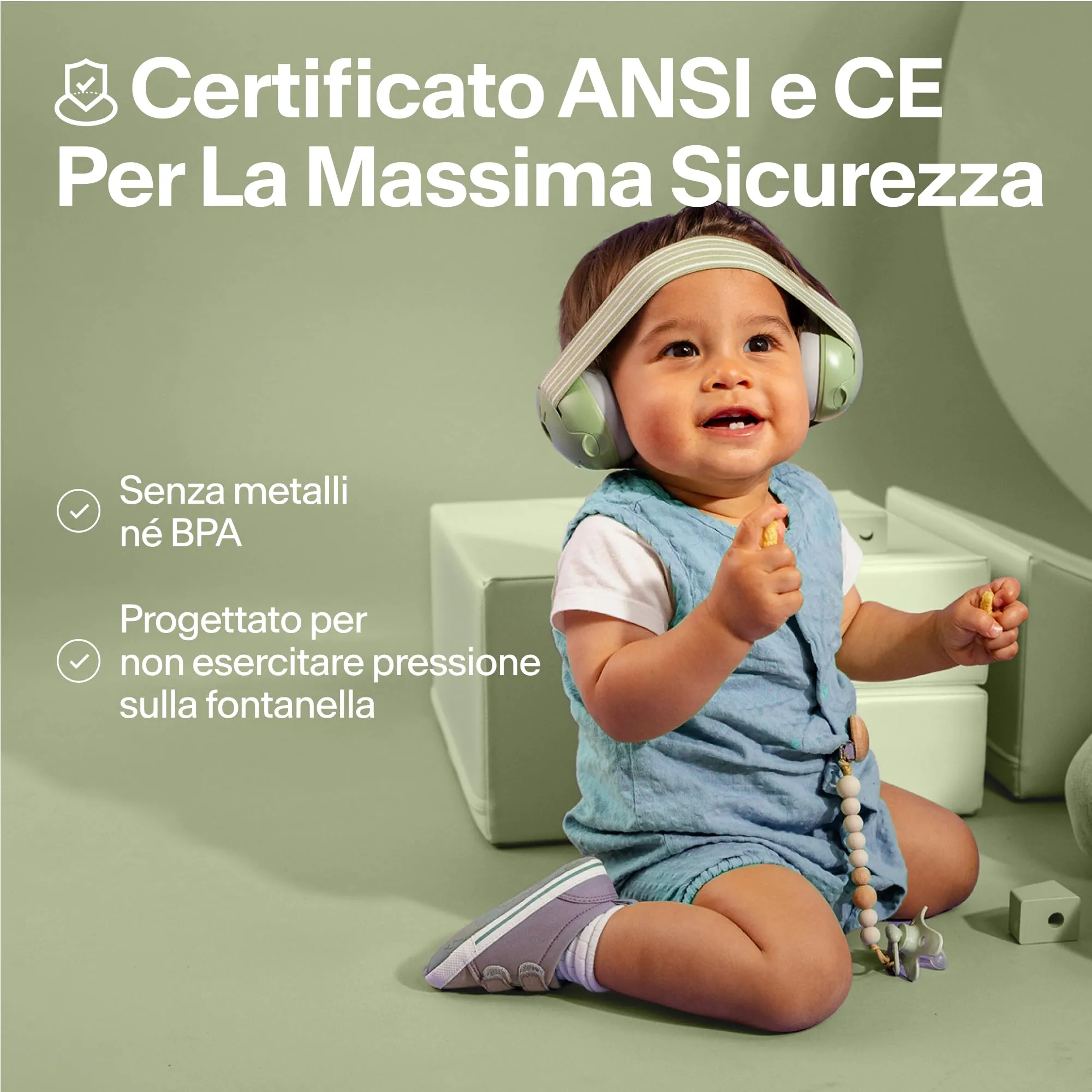 Alpine Muffy Baby Cuffie Antirumore per Neonati e Bambini fino a 36 Mesi, Verde - immagine 5