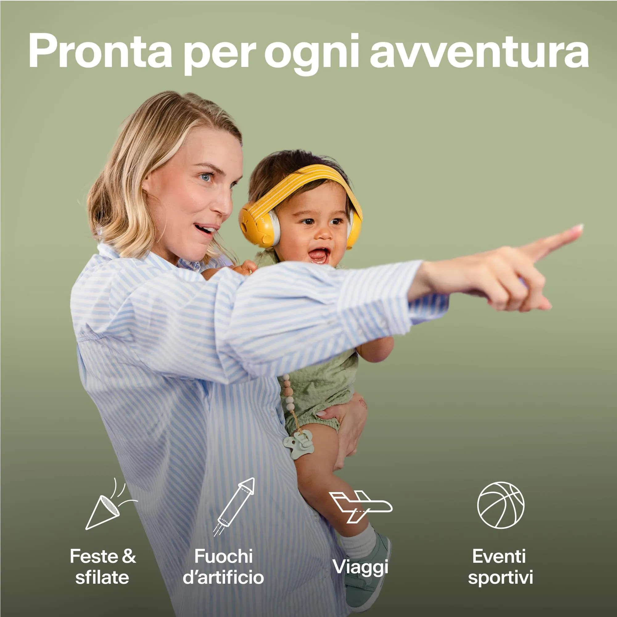 Alpine Muffy Baby Cuffie Antirumore per Neonati e Bambini fino a 36 Mesi, Verde - immagine 8