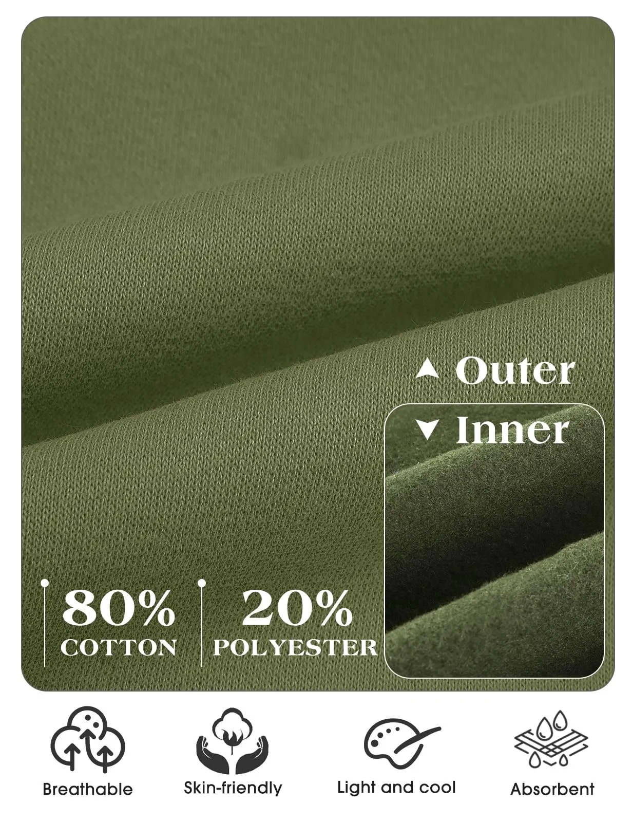 Tuopuda Felpa con Cappuccio e Zip Donna, Cardigan in Pile con Tasche, Verde, XXL - immagine 5