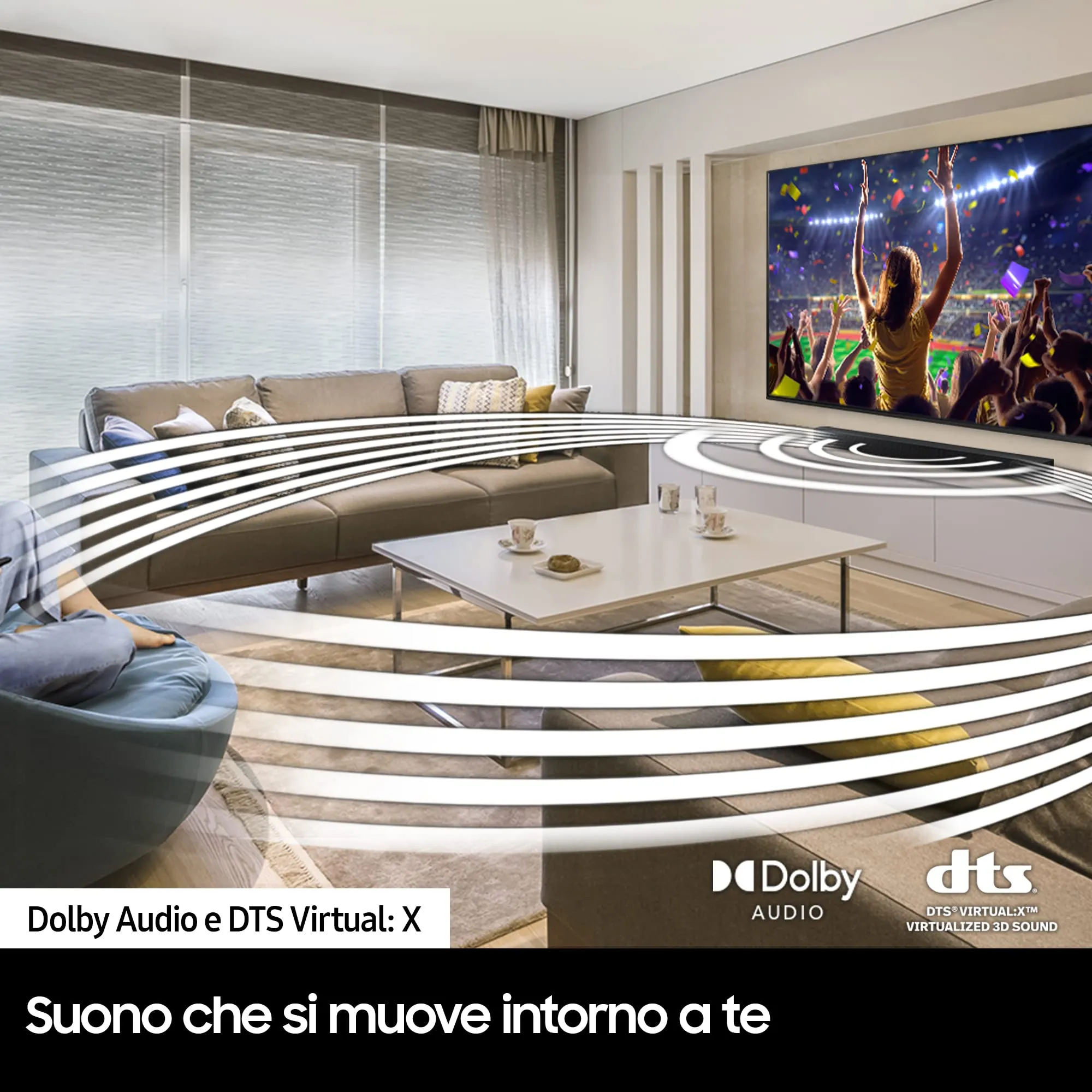 Samsung Soundbar HW-B550/ZF con Subwoofer, 2.1 Canali 410W - immagine 5