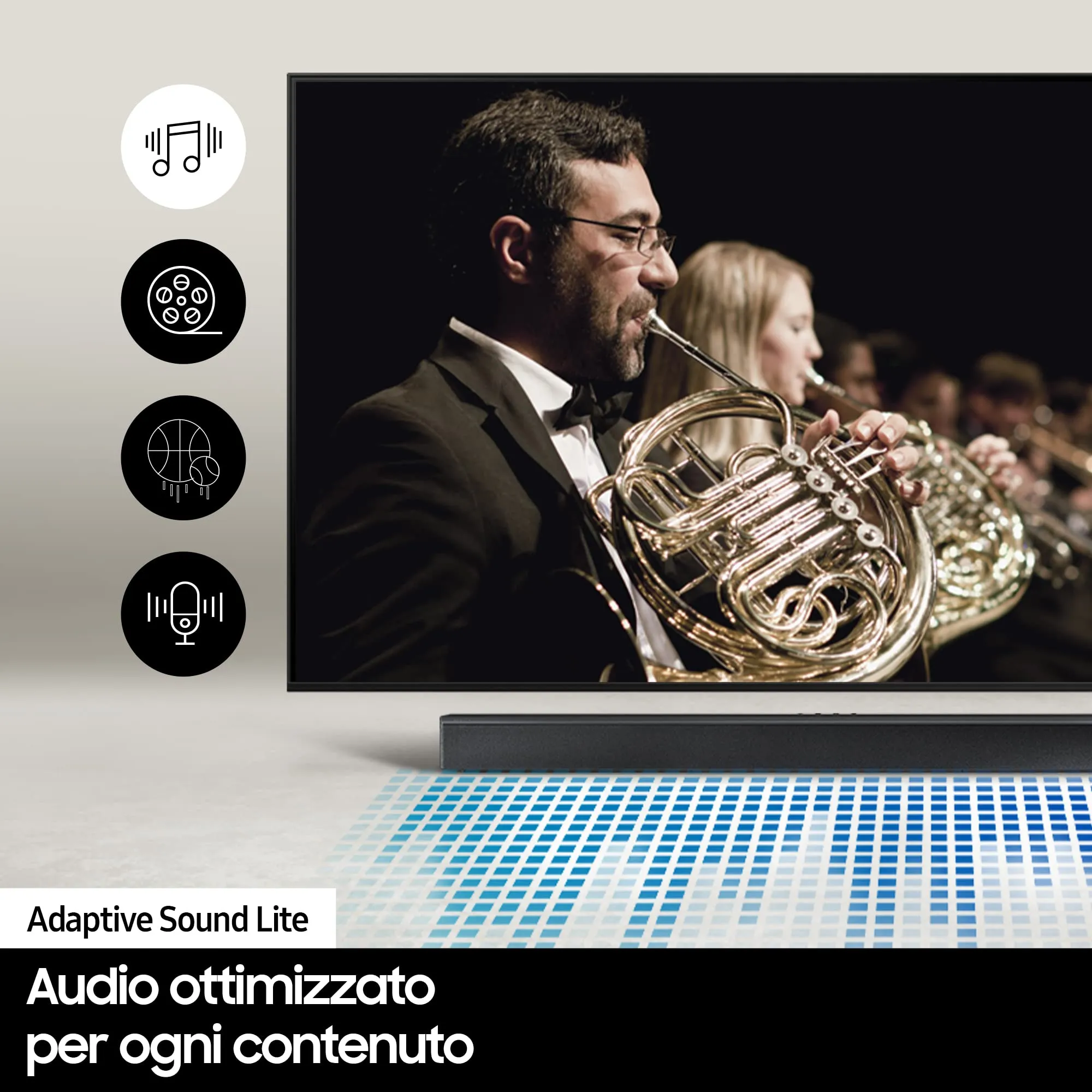 Samsung Soundbar HW-B450/ZF con Subwoofer, 2.1 Canali 300W (2022) - immagine 7