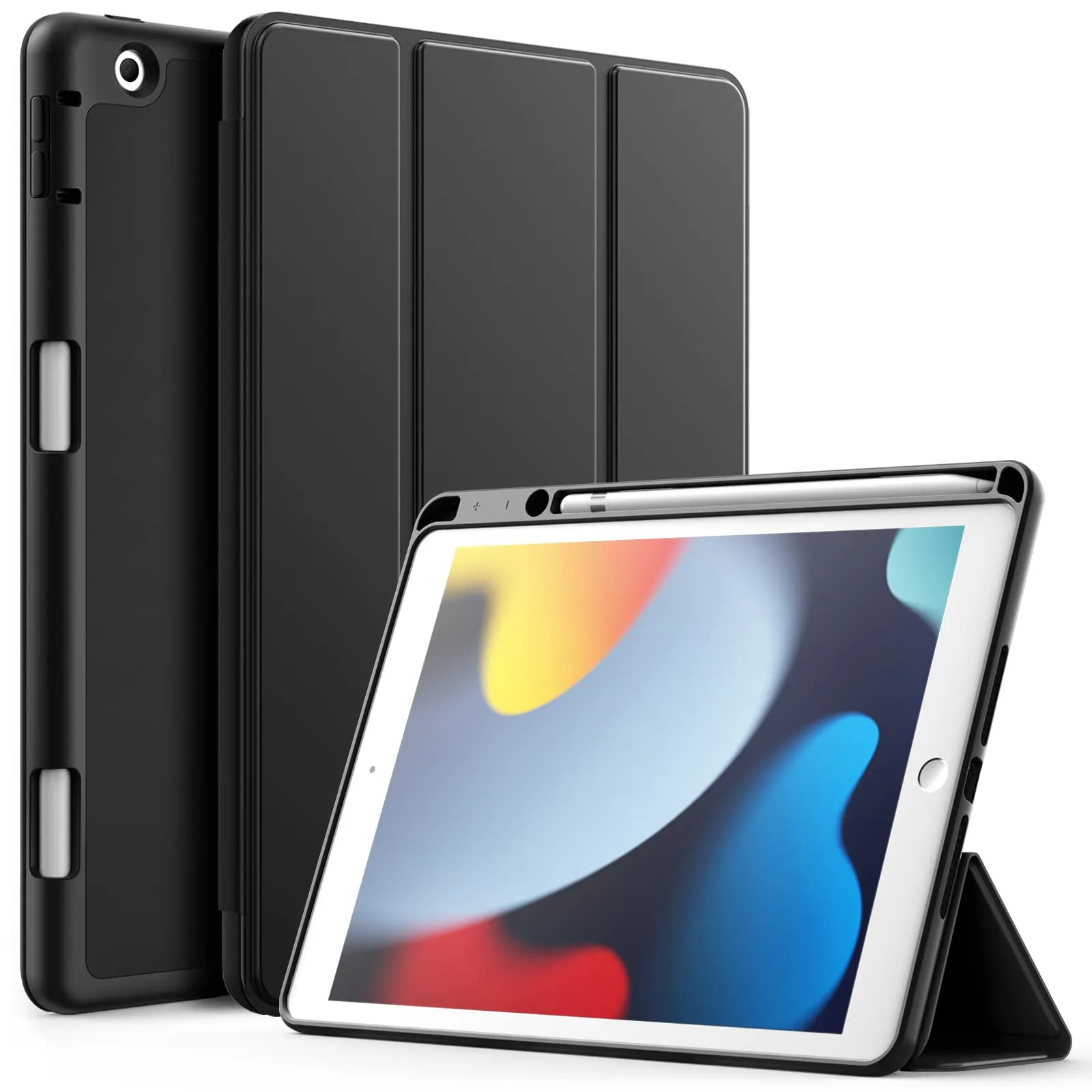 JETech Custodia per iPad 10,2" (9ª/8ª/7ª Gen), Nero - immagine 1