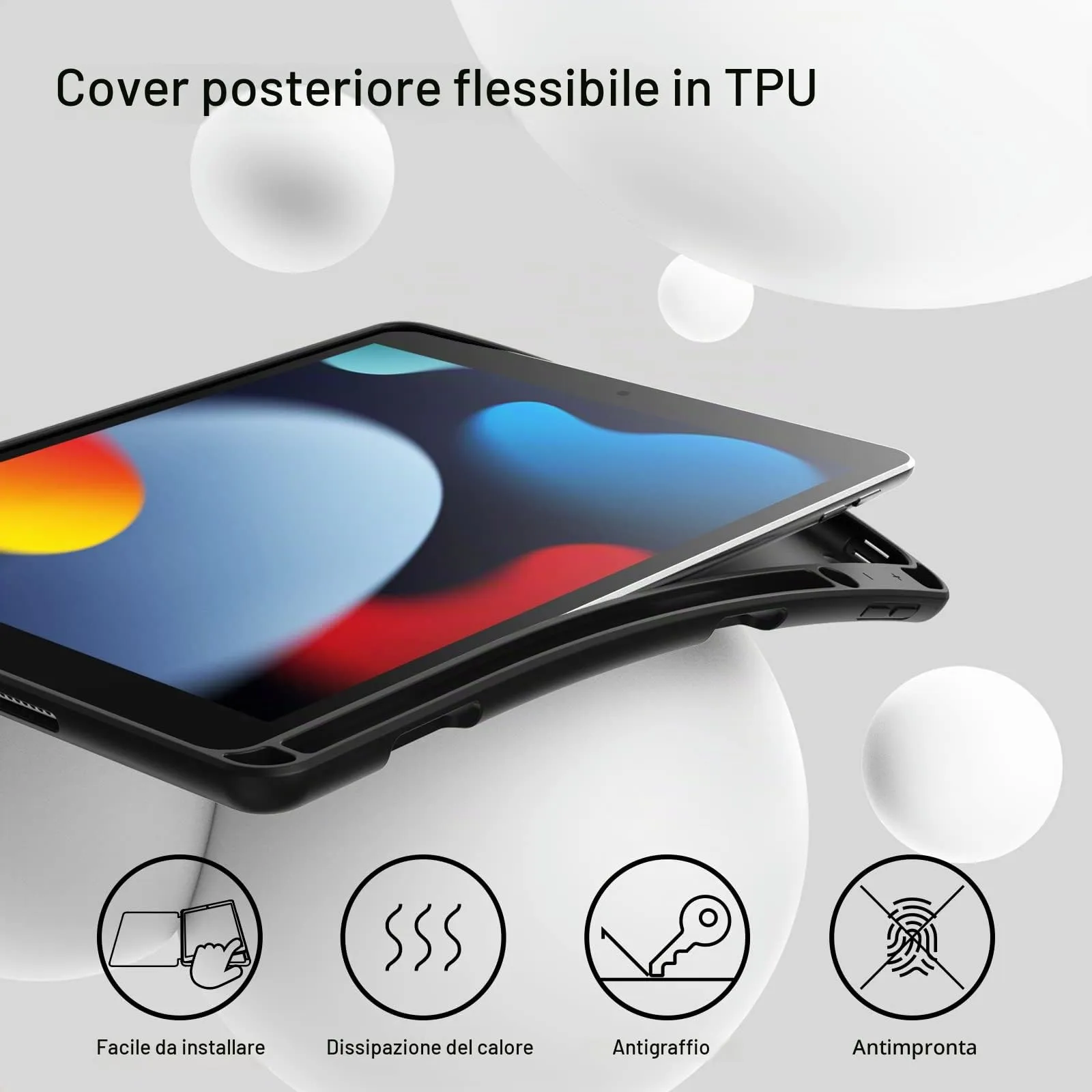 JETech Custodia per iPad 10,2" (9ª/8ª/7ª Gen), Nero - immagine 3
