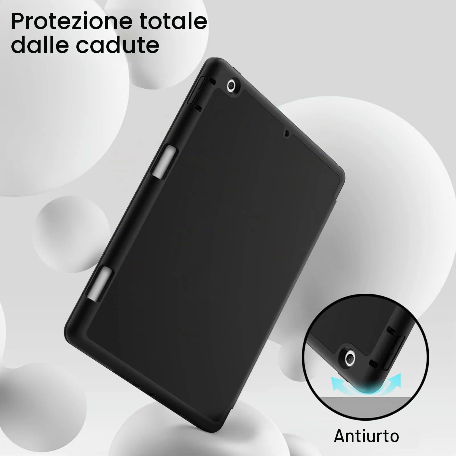 JETech Custodia per iPad 10,2" (9ª/8ª/7ª Gen), Nero - immagine 4