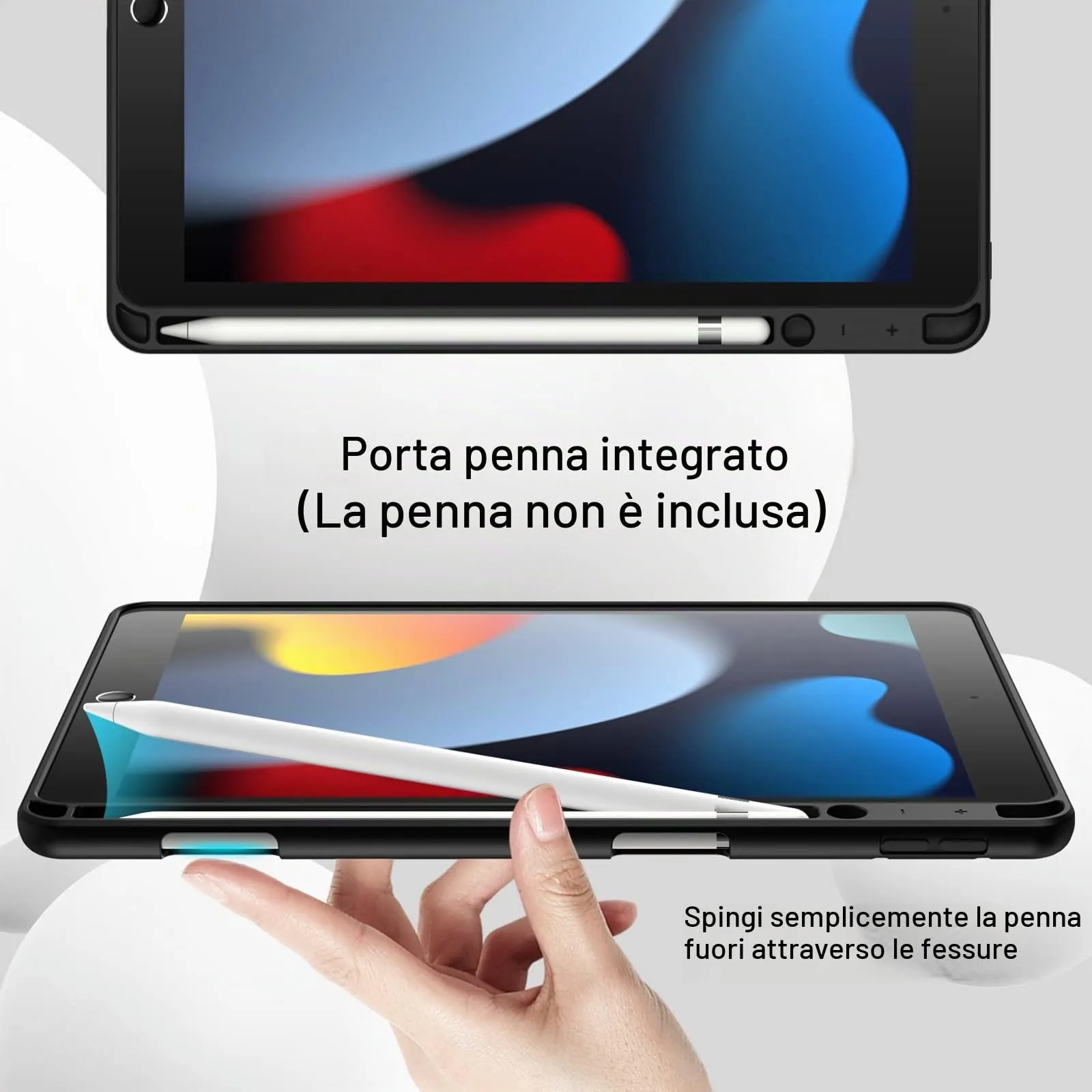 JETech Custodia per iPad 10,2" (9ª/8ª/7ª Gen), Nero - immagine 5