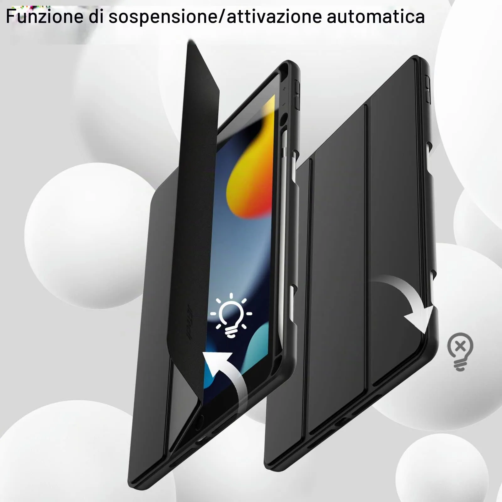 JETech Custodia per iPad 10,2" (9ª/8ª/7ª Gen), Nero - immagine 6