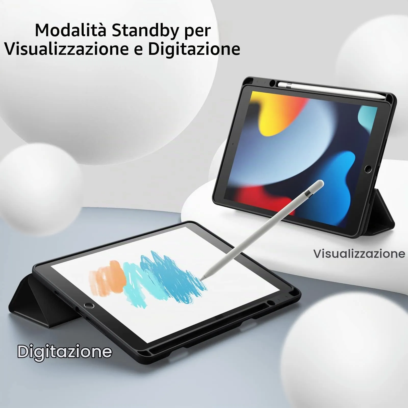 JETech Custodia per iPad 10,2" (9ª/8ª/7ª Gen), Nero - immagine 7