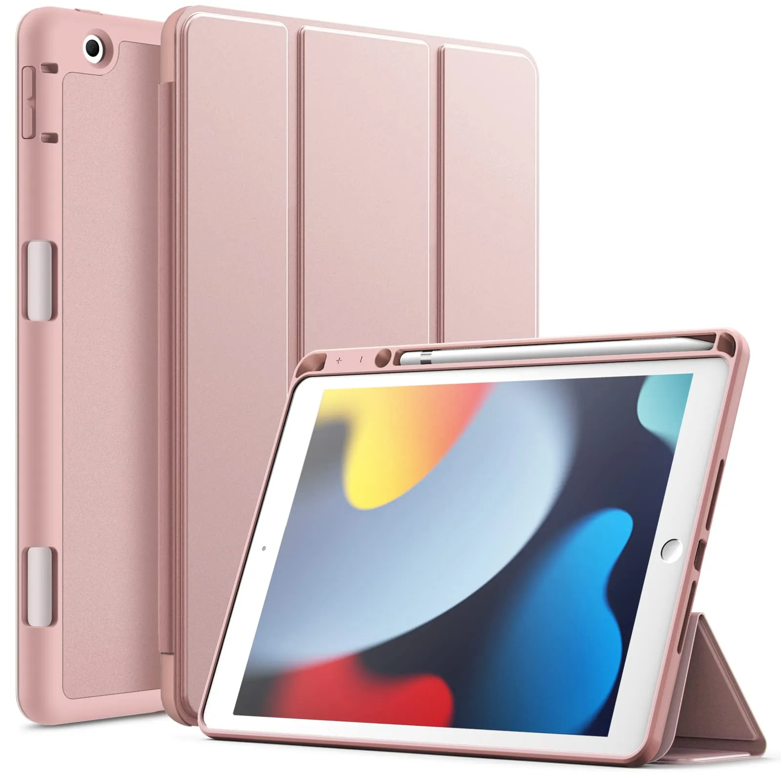 JETech Custodia per iPad 9ª/8ª/7ª Gen 10,2", Oro Rosa - immagine 1