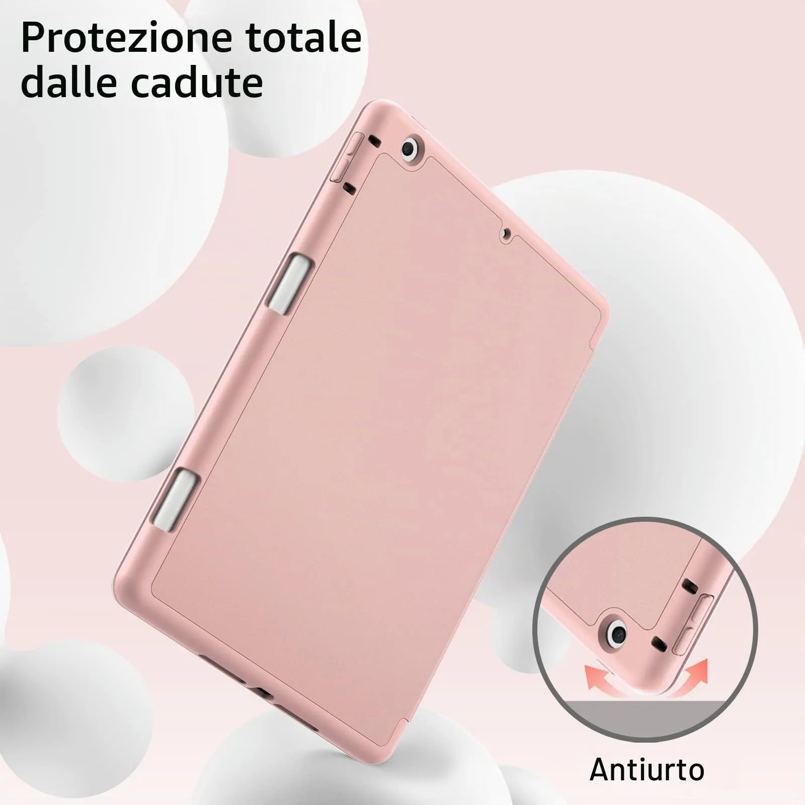 JETech Custodia per iPad 9ª/8ª/7ª Gen 10,2", Oro Rosa - immagine 4