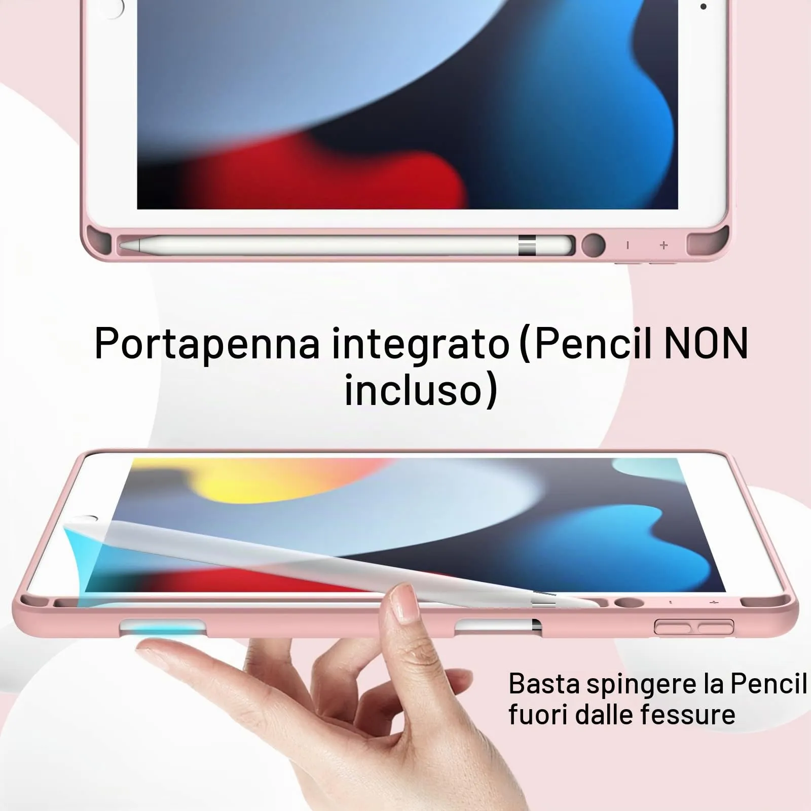 JETech Custodia per iPad 9ª/8ª/7ª Gen 10,2", Oro Rosa - immagine 5