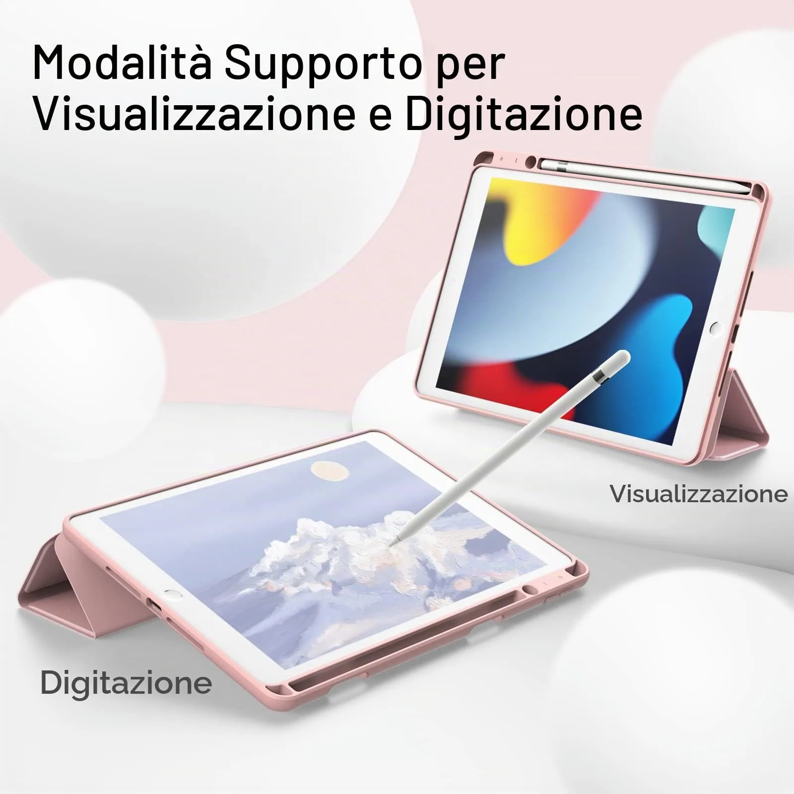JETech Custodia per iPad 9ª/8ª/7ª Gen 10,2", Oro Rosa - immagine 7