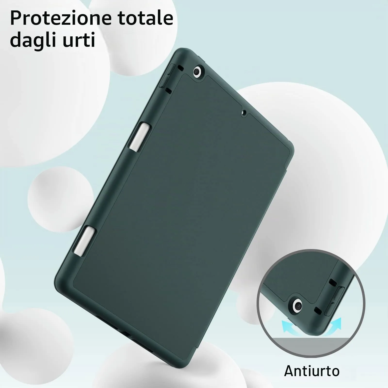JETech Custodia per iPad 9ª/8ª/7ª Gen 10,2", Verde Nebbioso - immagine 4