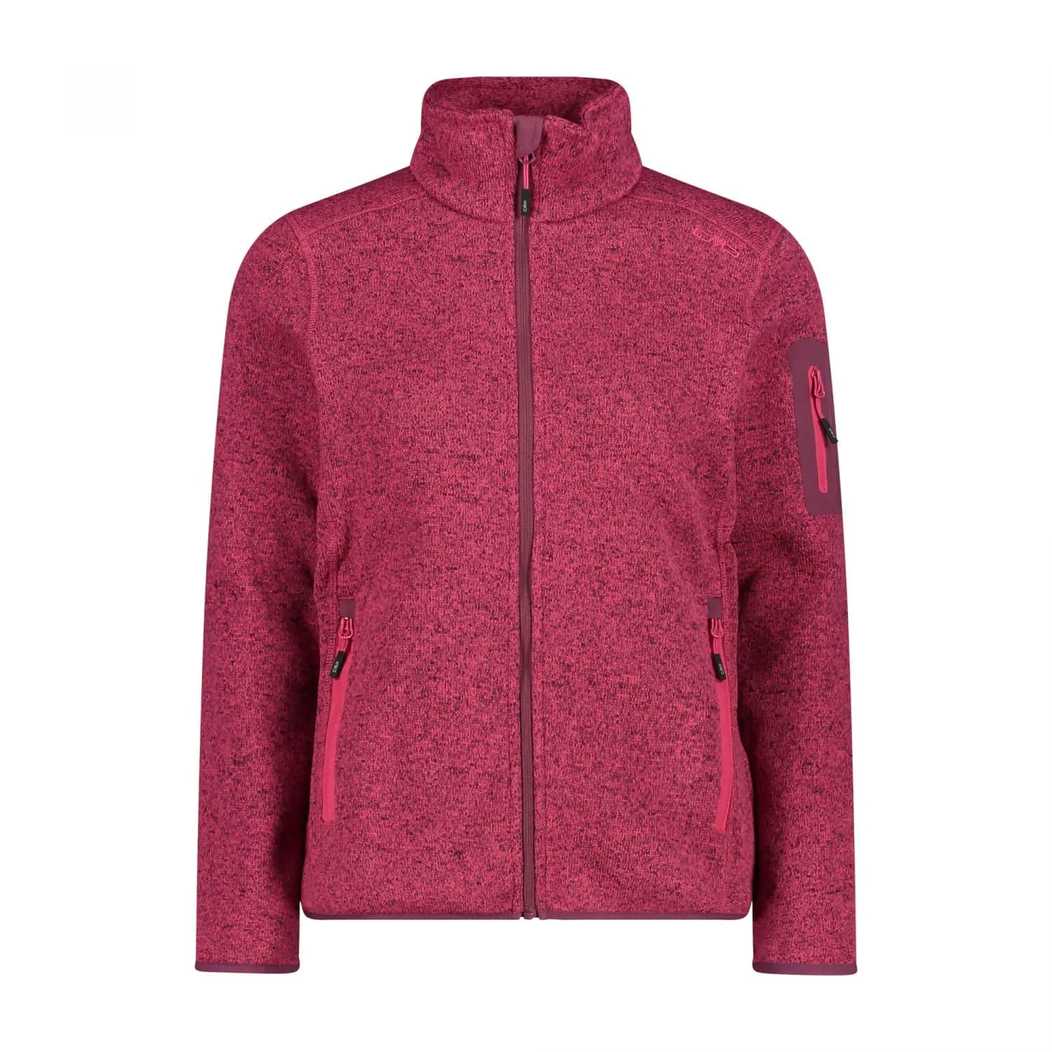 CMP Giacca Knit-tech Donna, Fucsia/Amaranto, 46 - immagine 1