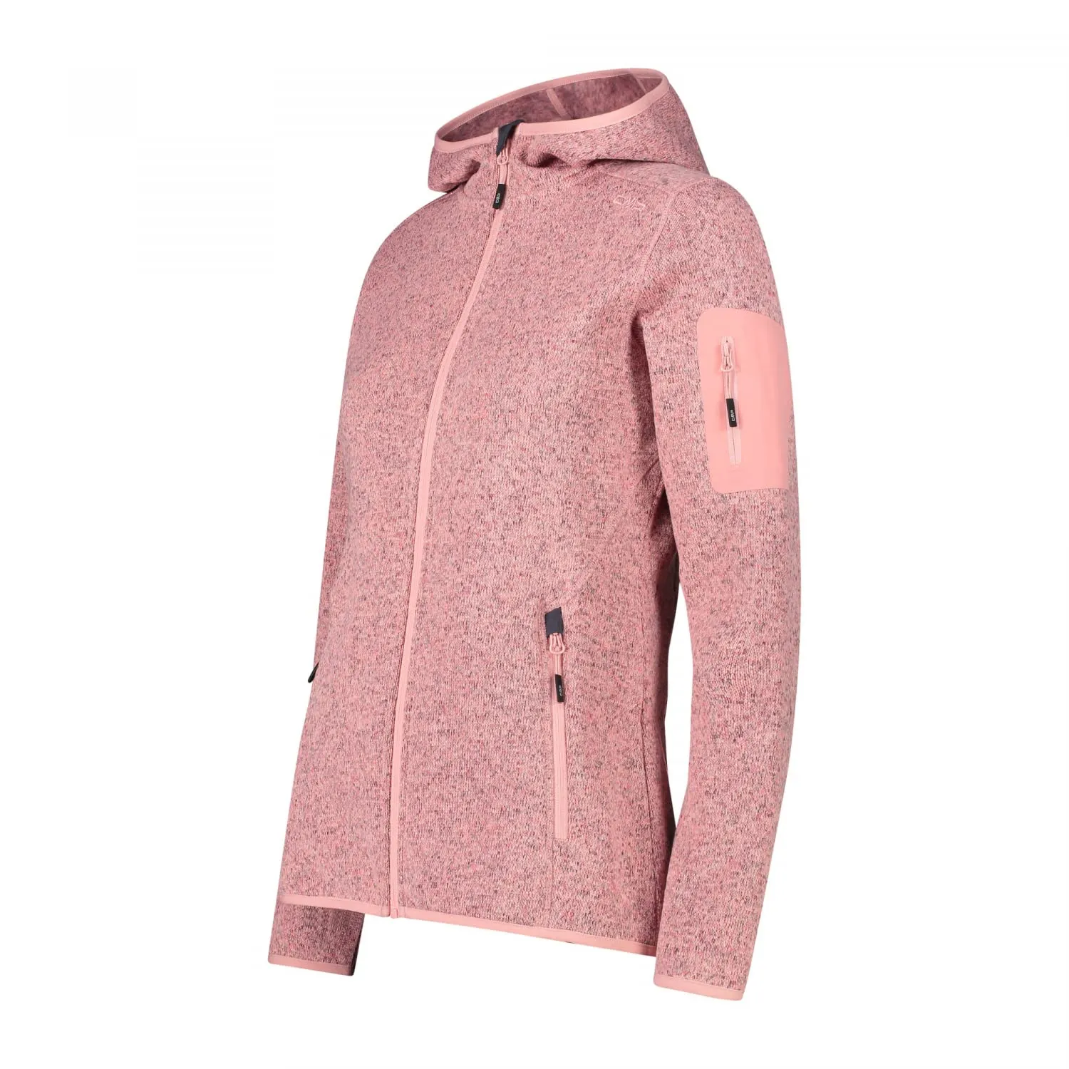 CMP Giacca Knit-tech da Donna con Cappuccio, Peach-Desert Rose, 42 - immagine 5