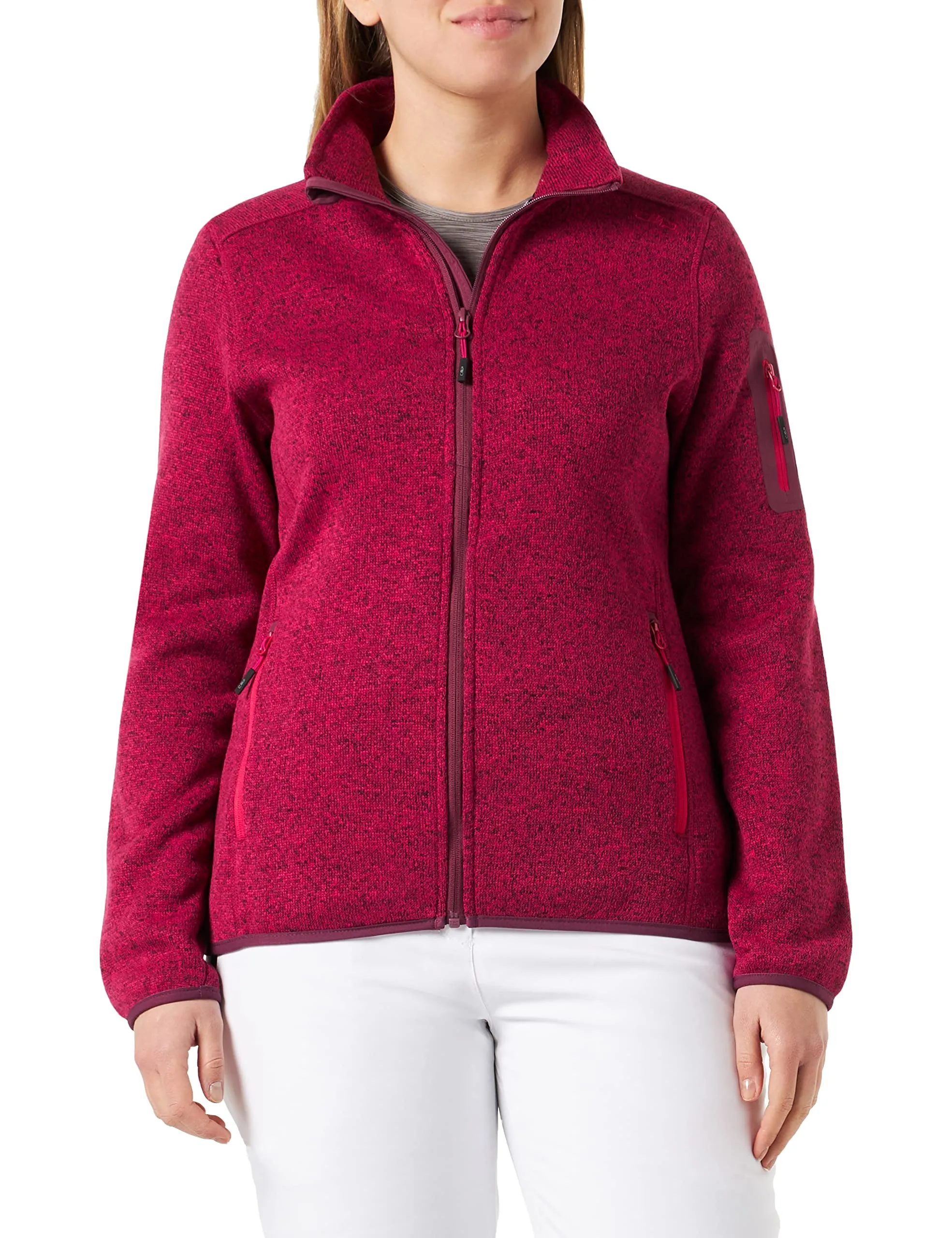 CMP Giacca Knit-tech Donna, Fucsia/Amaranto, 42 - immagine 2
