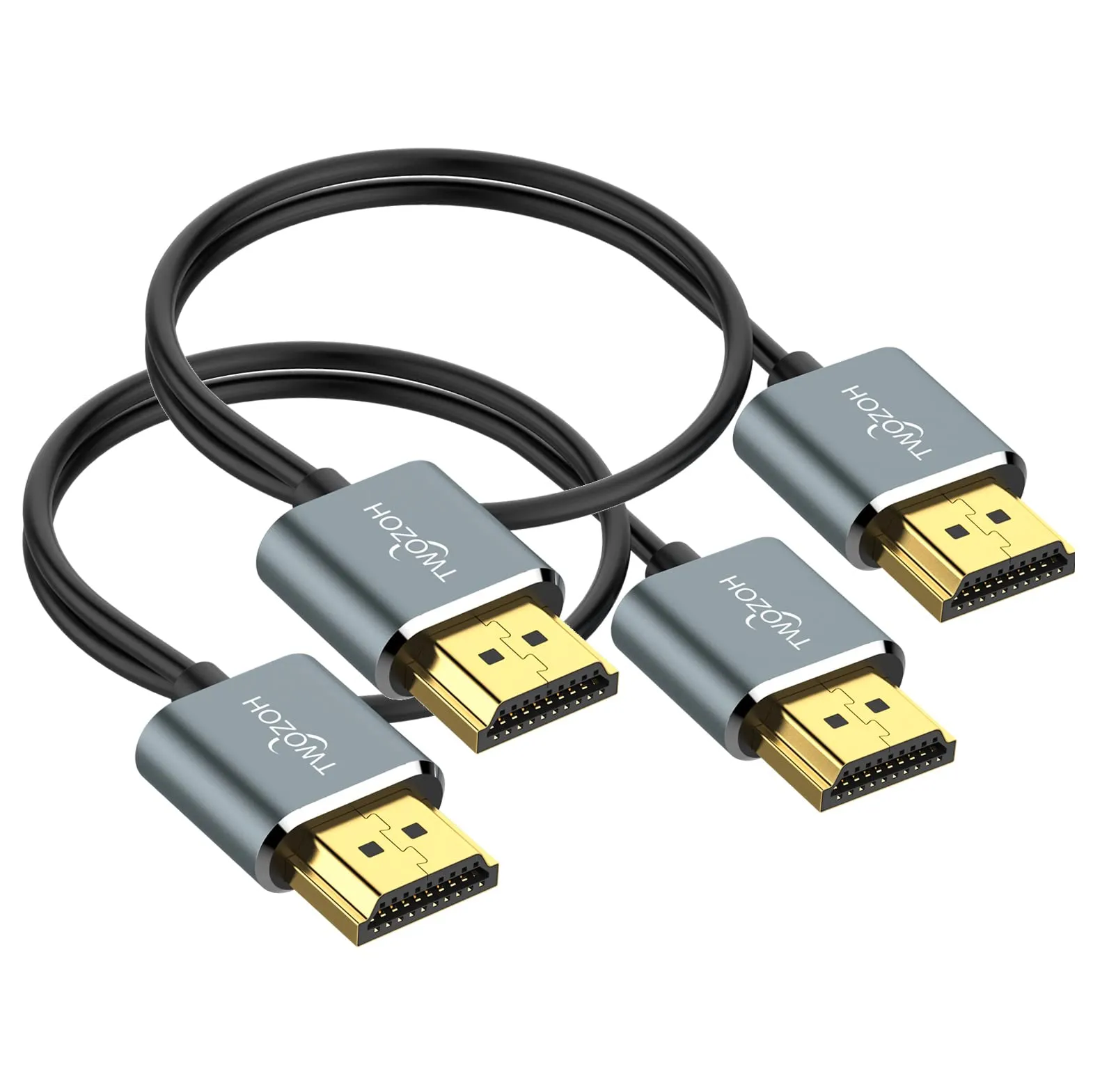 Twozoh Cavo HDMI Flessibile Sottile 4K@60Hz 18Gbps 5M (2 Pezzi) - immagine 1