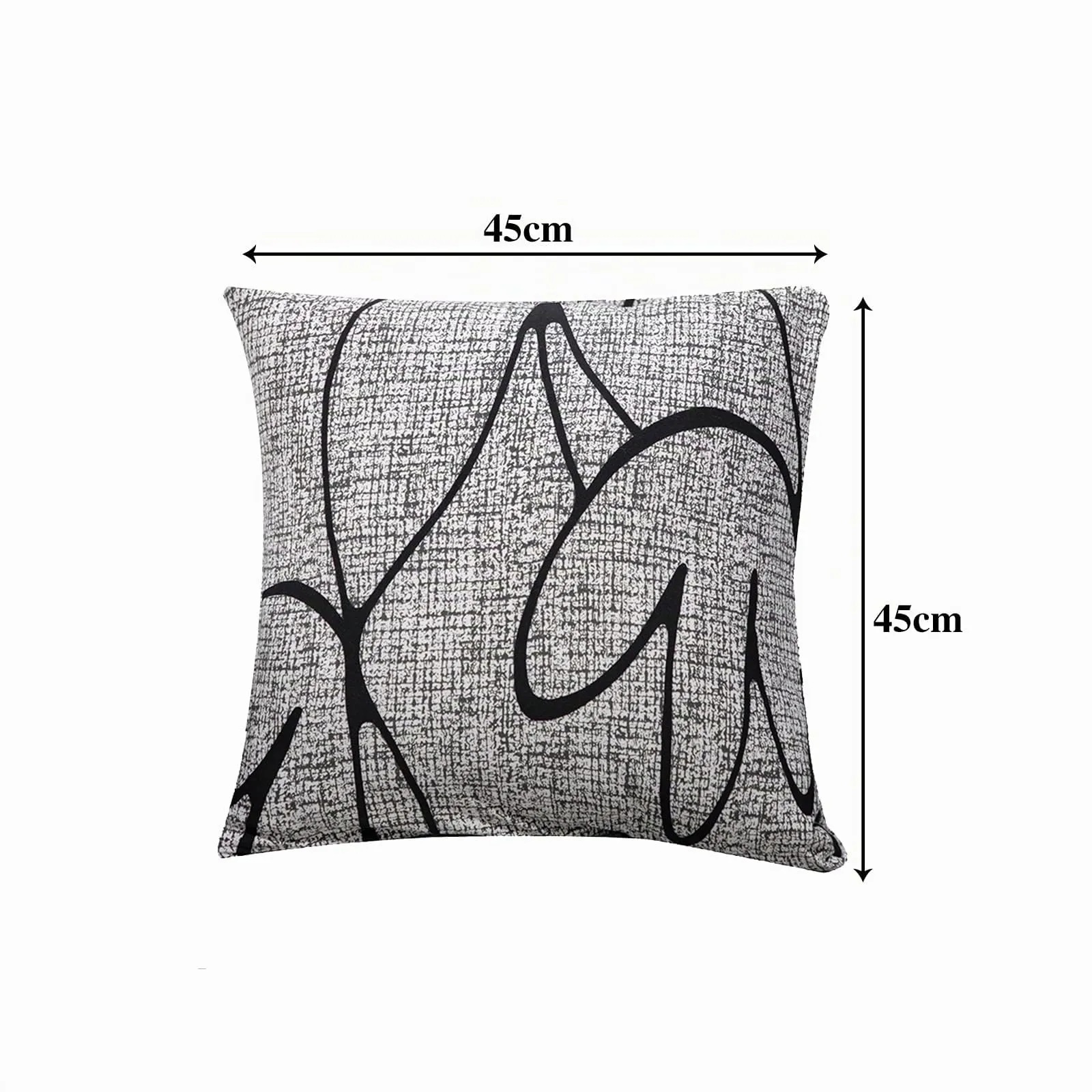 Jaotto Federe per Cuscini Divano Decorativi in Spandex, 45x45cm, Grigio, Set di 2 - immagine 2