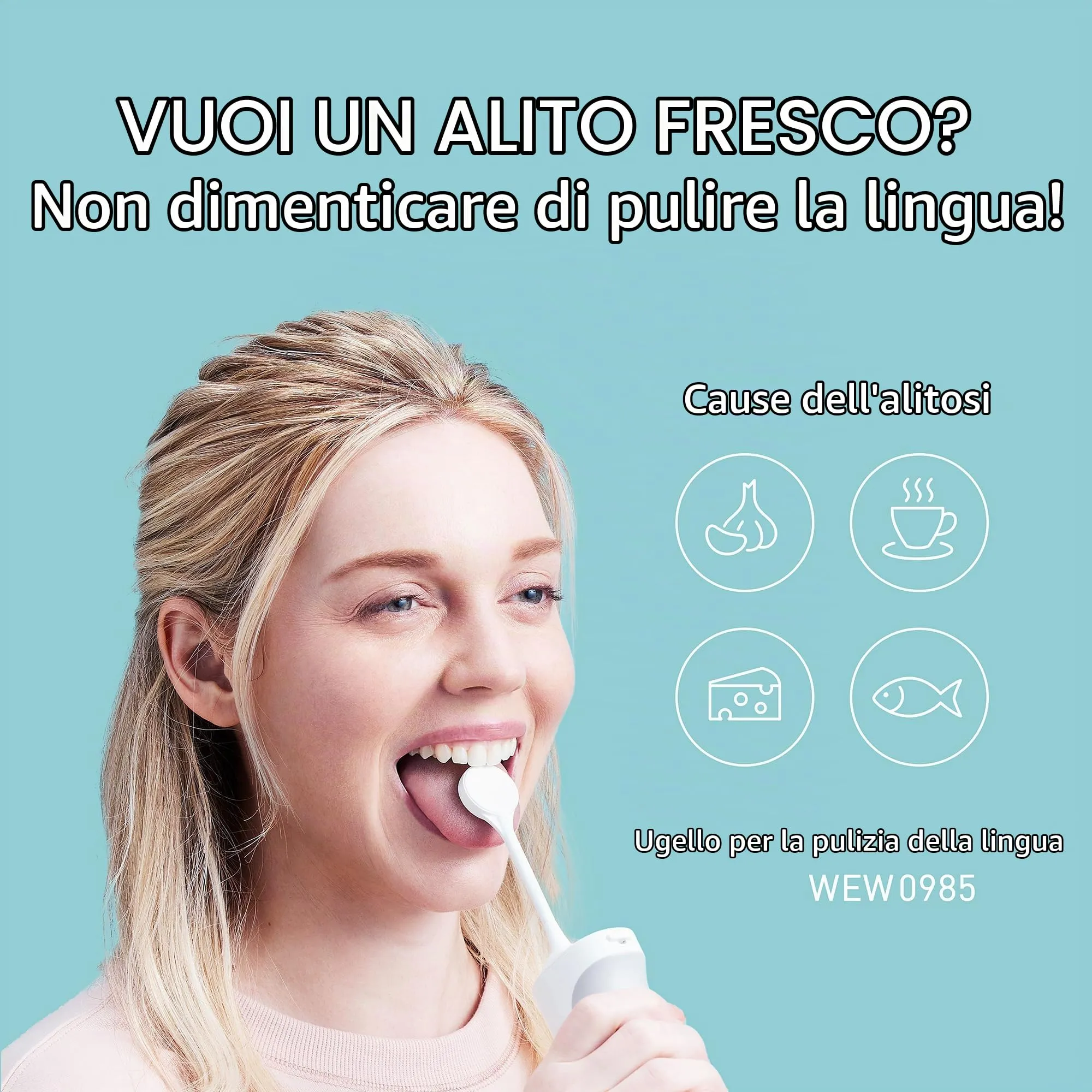 Panasonic WEW0985W503 Ugello per la cura della lingua per irrigatore orale - immagine 3