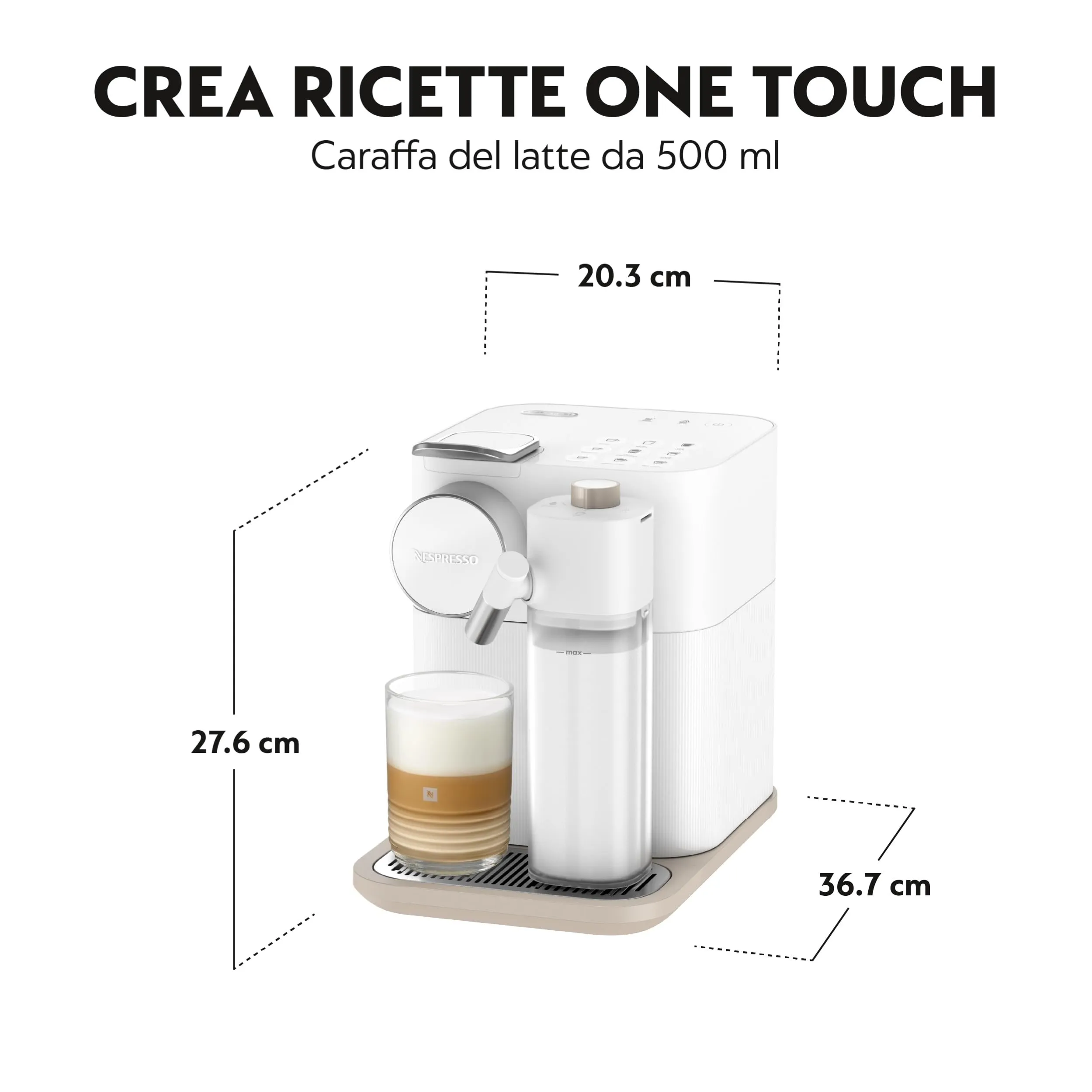 De'Longhi Nespresso Gran Lattissima EN640.B Macchina per Caffè Automatica a Capsule, Nero - immagine 5