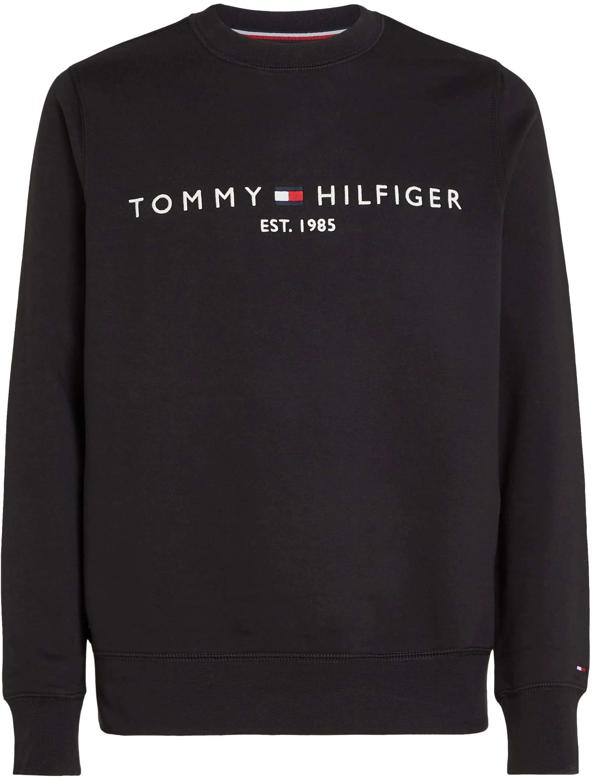 Tommy Hilfiger Uomo Felpa Tommy Logo Senza Cappuccio, Nero, M - immagine 5