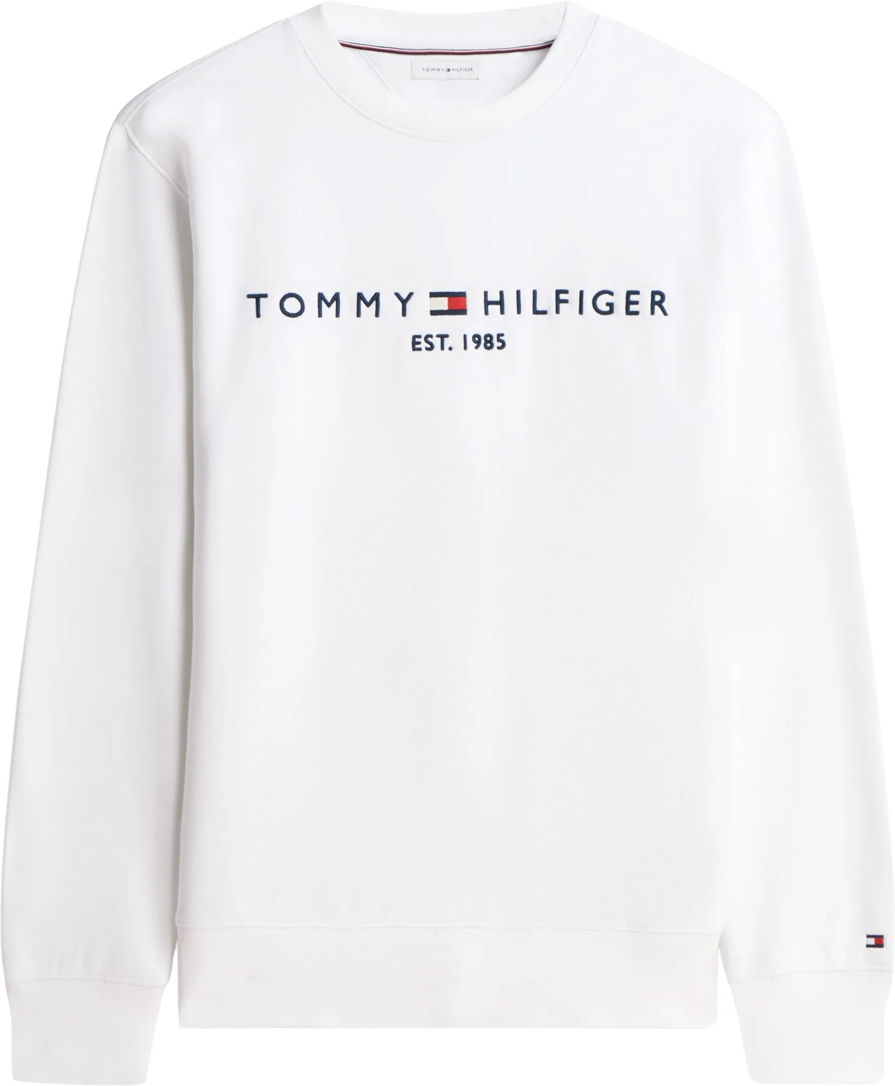 Tommy Hilfiger Uomo Felpa Logo Senza Cappuccio, Bianco, XXL - immagine 6