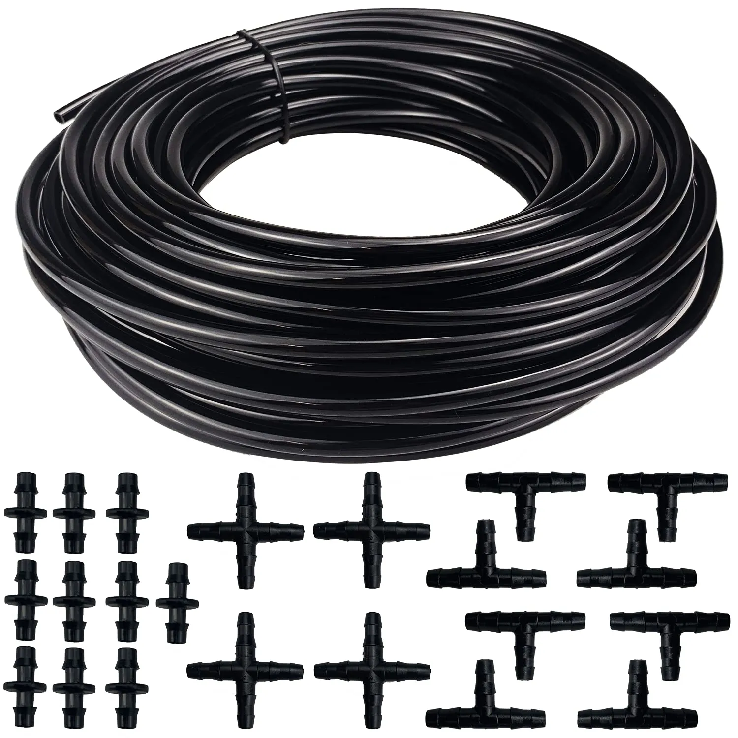 Jiehaojia Tubo di irrigazione in PVC 20m 4/7mm con 22 connettori - immagine 1