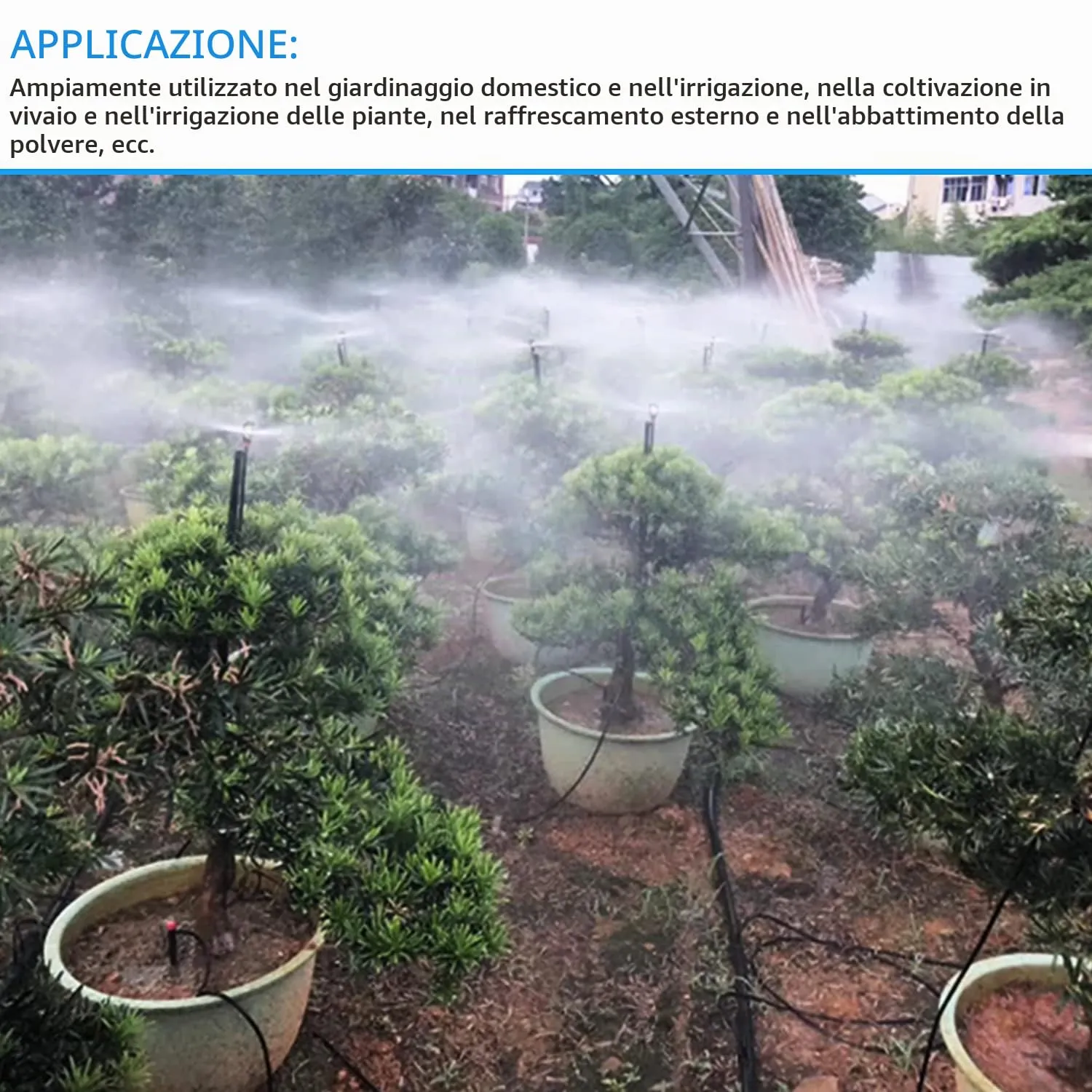 Jiehaojia Tubo di irrigazione in PVC 20m 4/7mm con 22 connettori - immagine 6