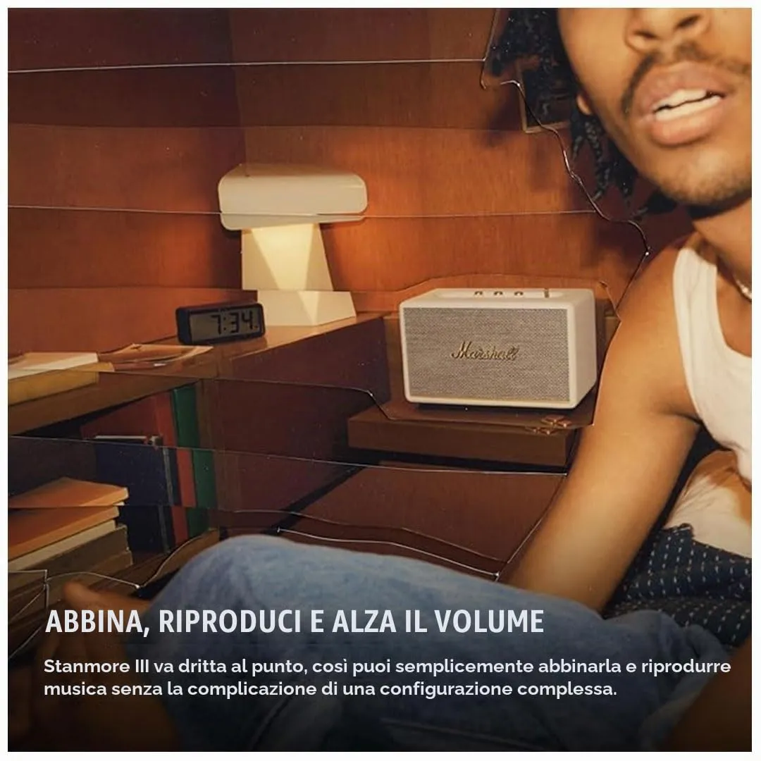 Marshall Stanmore III Altoparlante Bluetooth, Crema - immagine 3