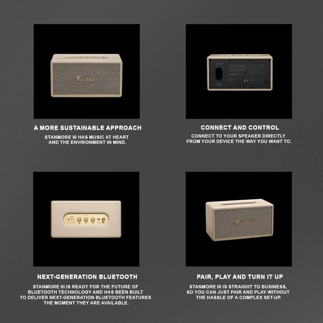 Marshall Stanmore III Altoparlante Bluetooth, Crema - immagine 11