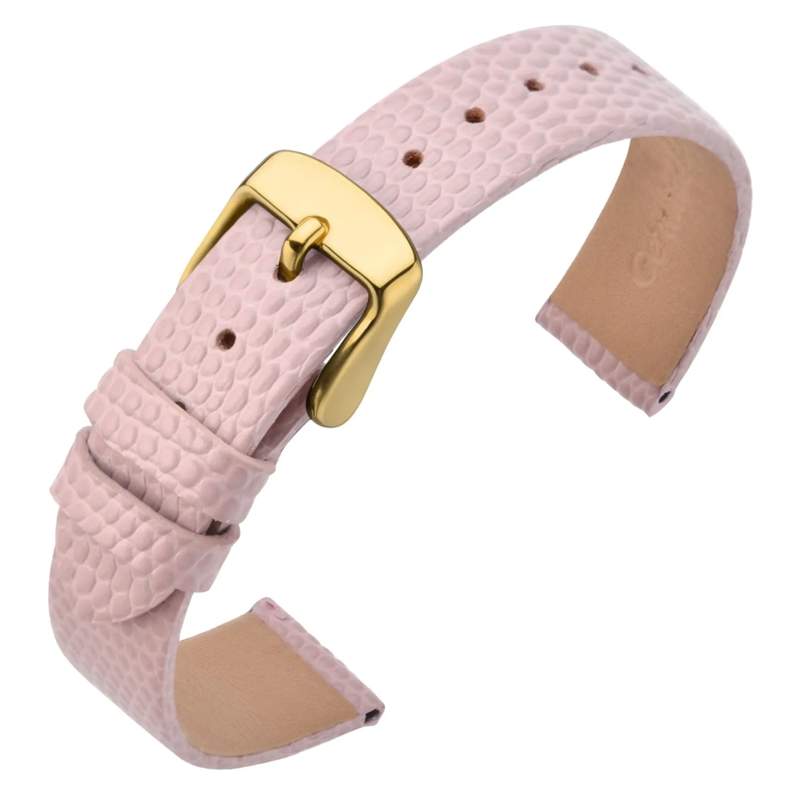 ANNEFIT Cinturino in Pelle 18mm per Orologi Donna, Fibbia in Acciaio Inossidabile Oro Rosa - immagine 1