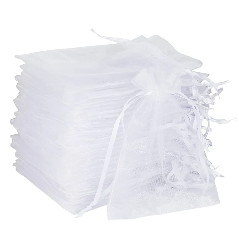 YFZYT Sacchetti in Organza Bianchi, 30x40 cm, 50 Pezzi - immagine 1