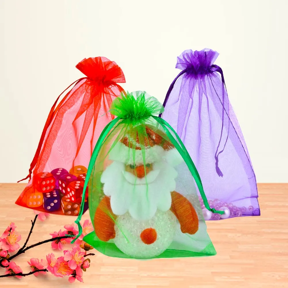 YFZYT Sacchetti in Organza 20x30cm, 100 Pezzi, Multicolore - immagine 6