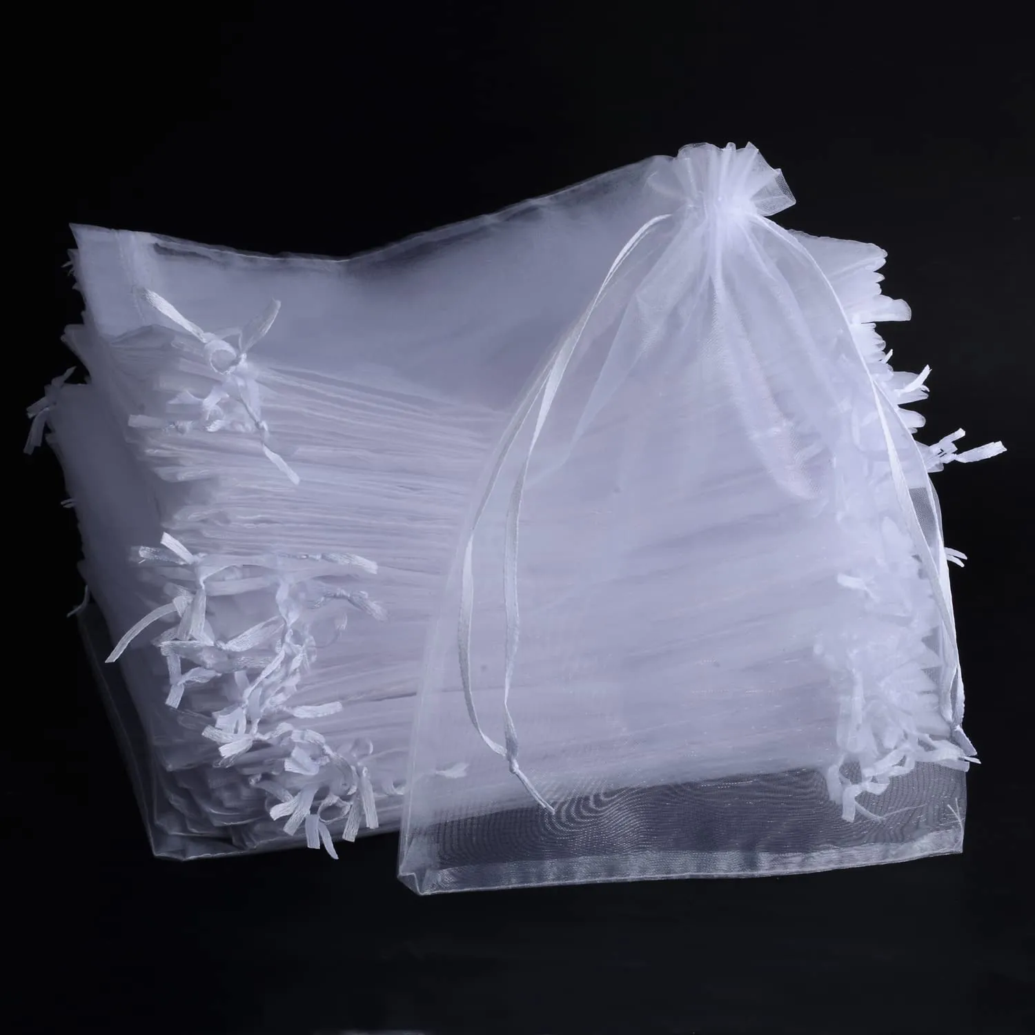 YFZYT Sacchetti in Organza Bianchi, 20x30cm, 100pz - immagine 5