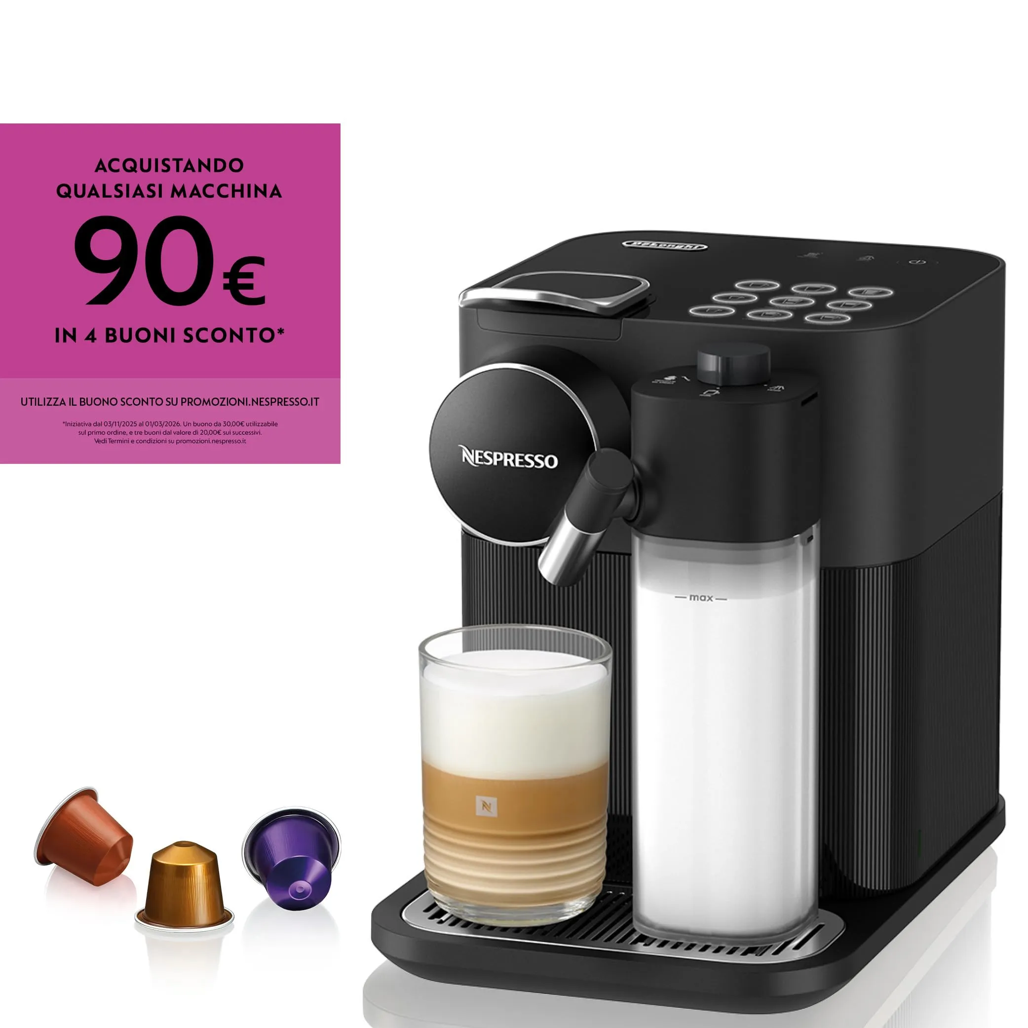 Nespresso DeLonghi Gran Lattissima EN640.B Schwarz - immagine 2