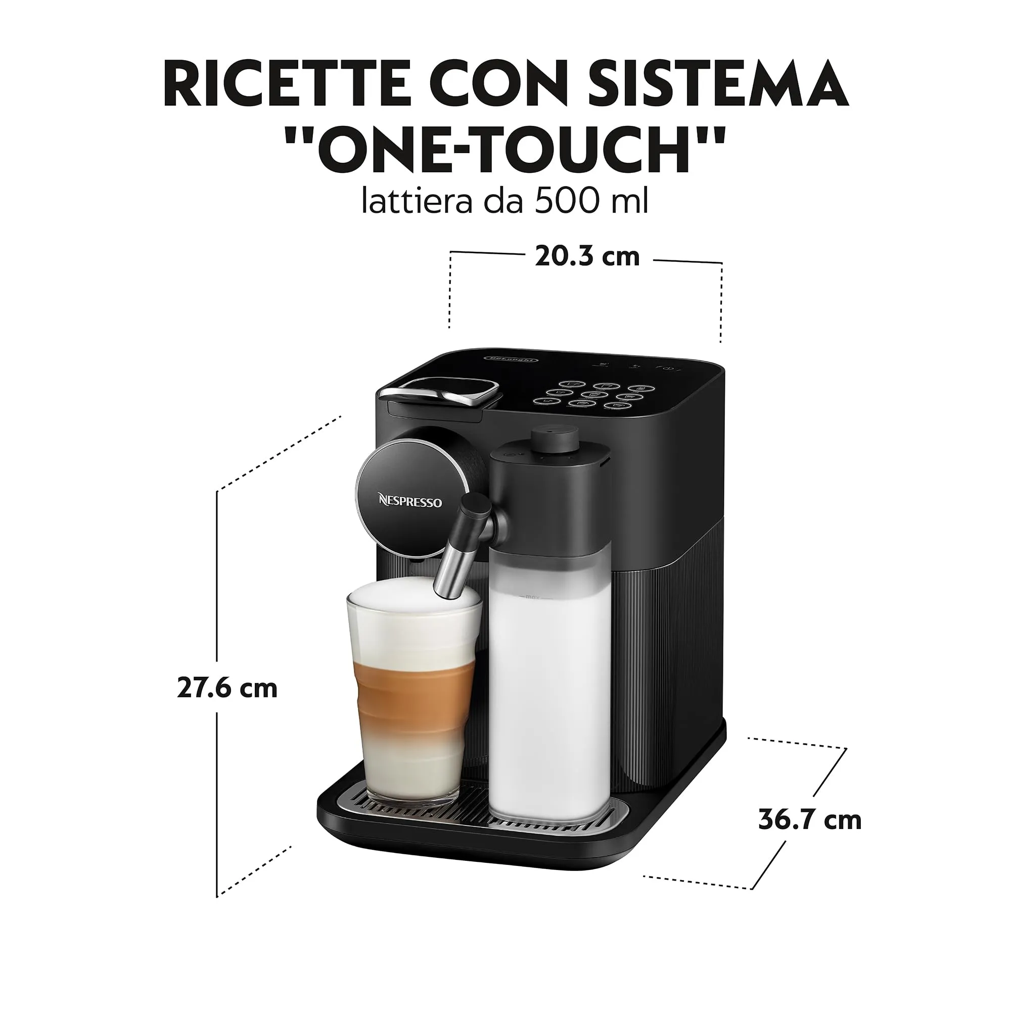 Nespresso DeLonghi Gran Lattissima EN640.B Schwarz - immagine 3