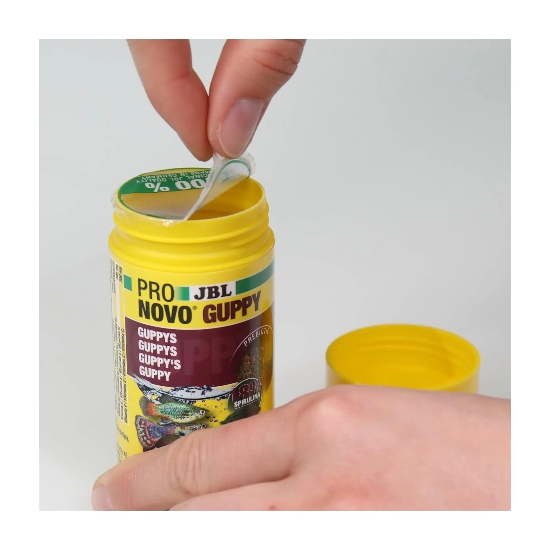 JBL Pronovo Guppy Grano, mangime base per guppy e pesci ovovivipari, pellet, dosatore a clic, taglia S, 100 ml - immagine 5