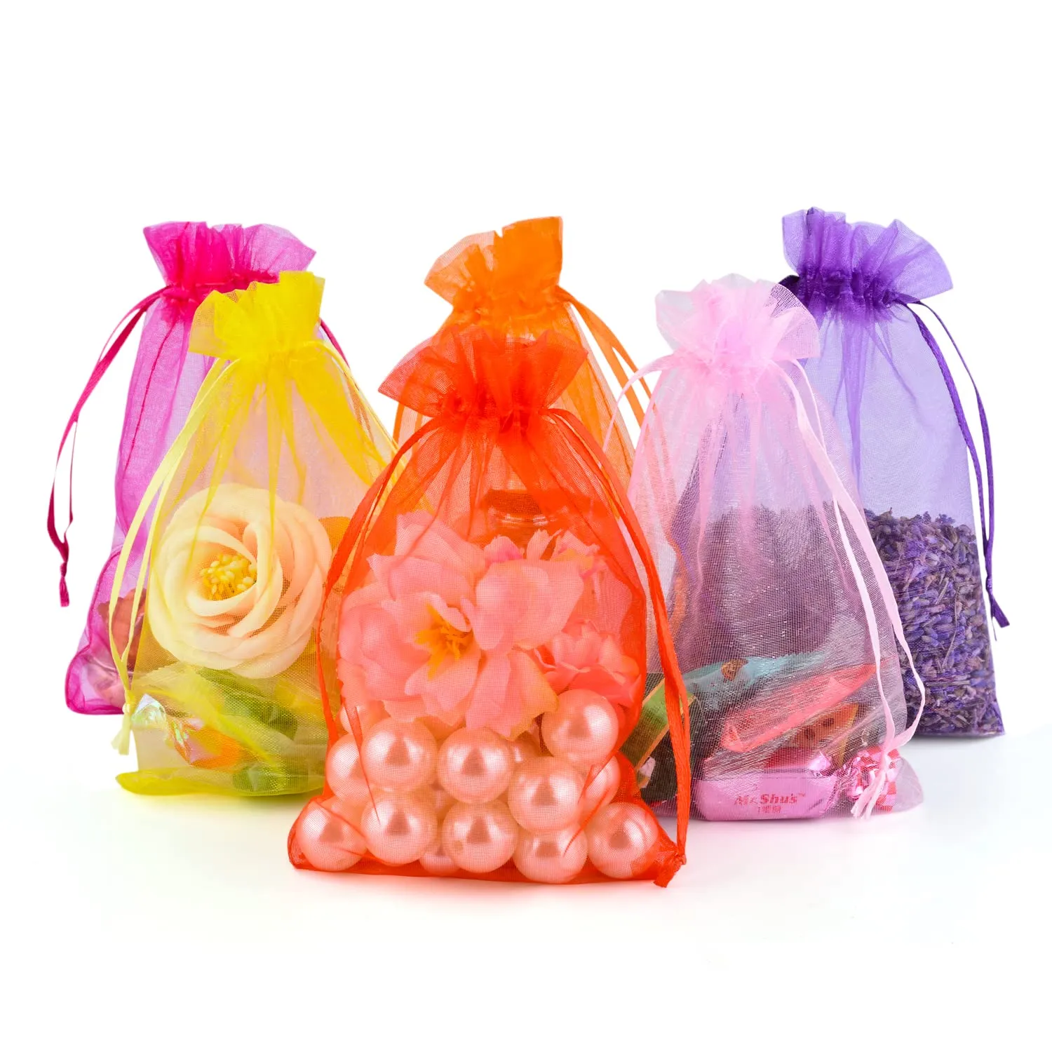 YFZYT Sacchetti Organza 30x40cm, 50pz, Misto - immagine 5