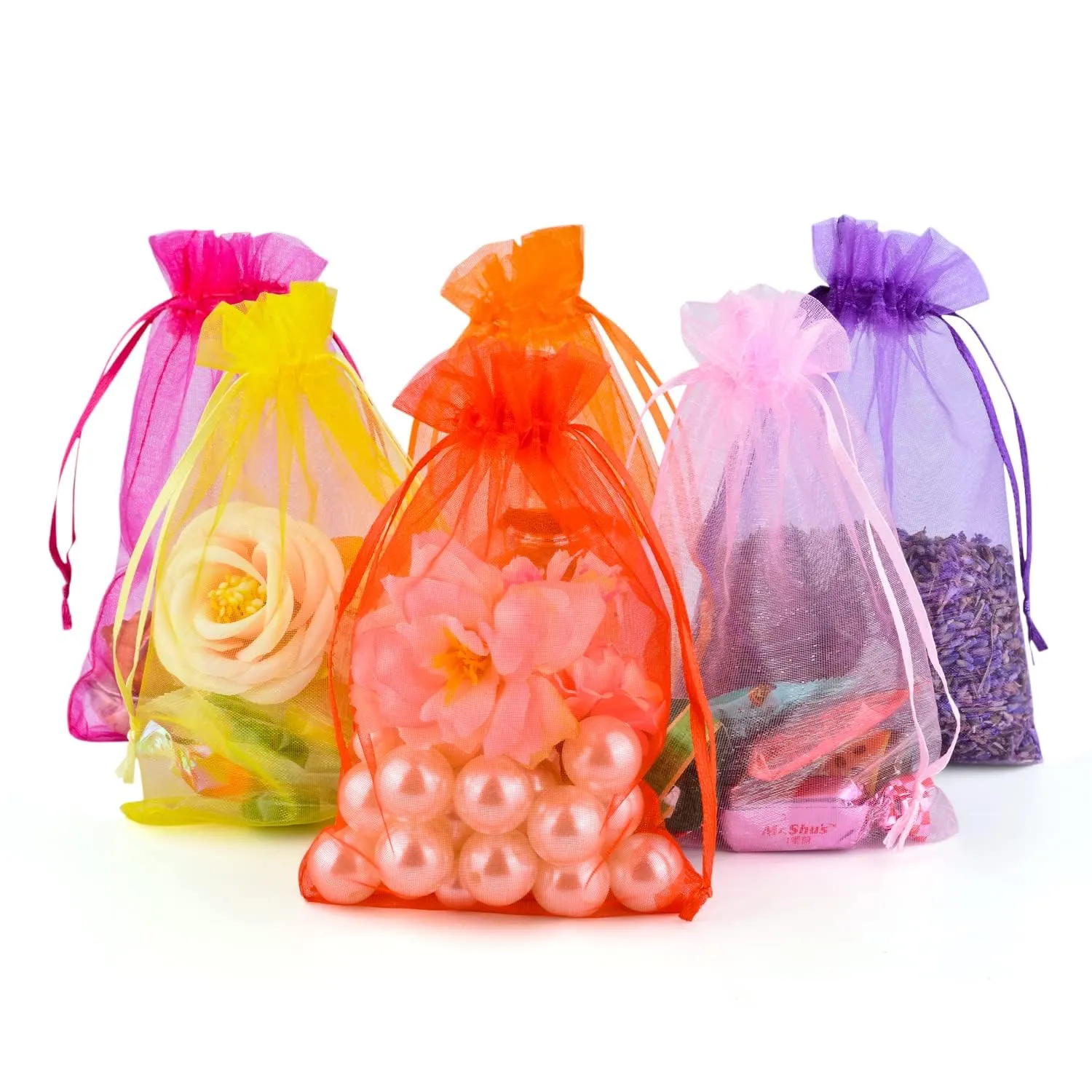 YFZYT Sacchetti in Organza 17x23 cm, 100 Pezzi, Misto Colori - immagine 4