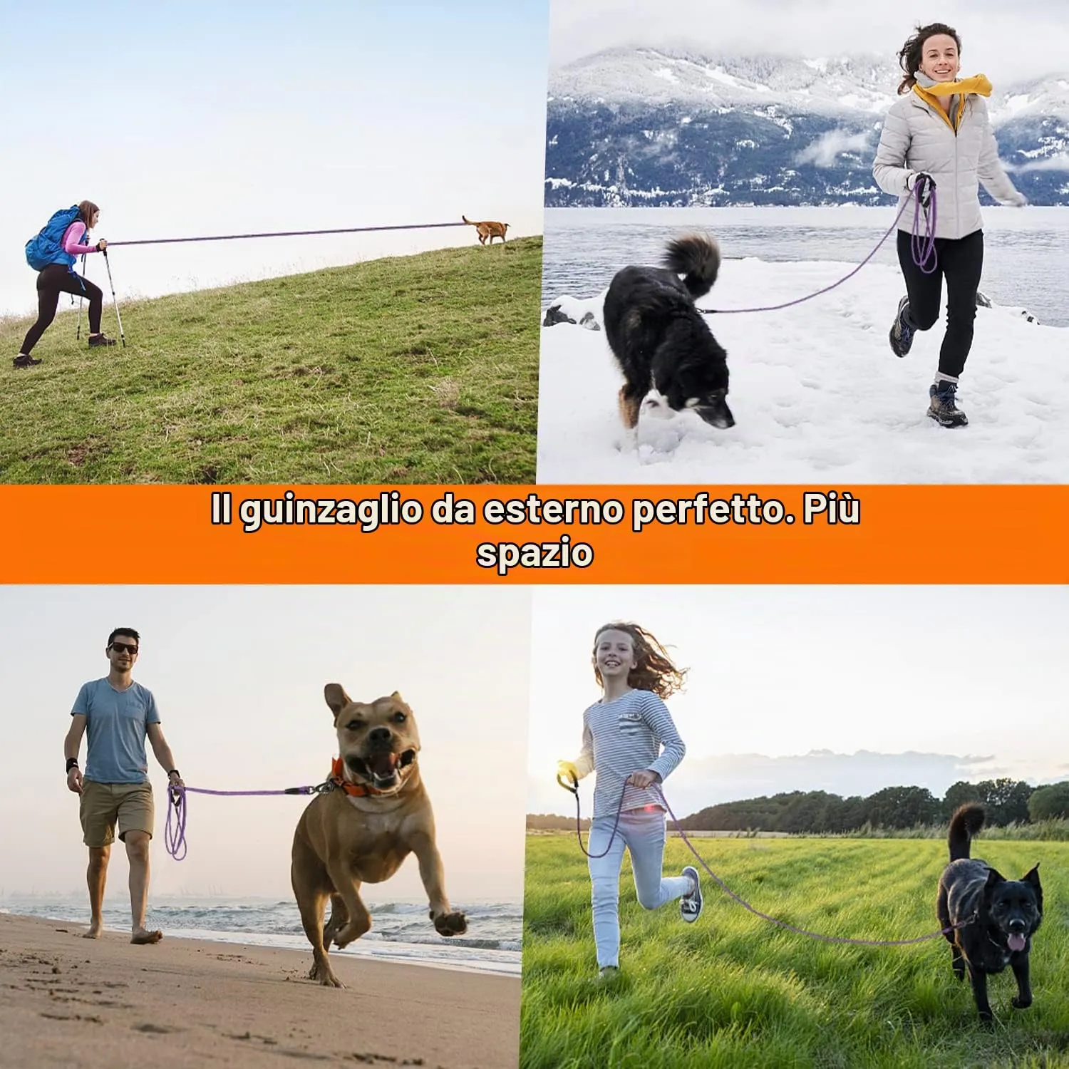 X XBEN Guinzaglio Addestramento per Cani, 5M, Nylon, con Gancio di Sicurezza e Maniglia Imbottita - immagine 8