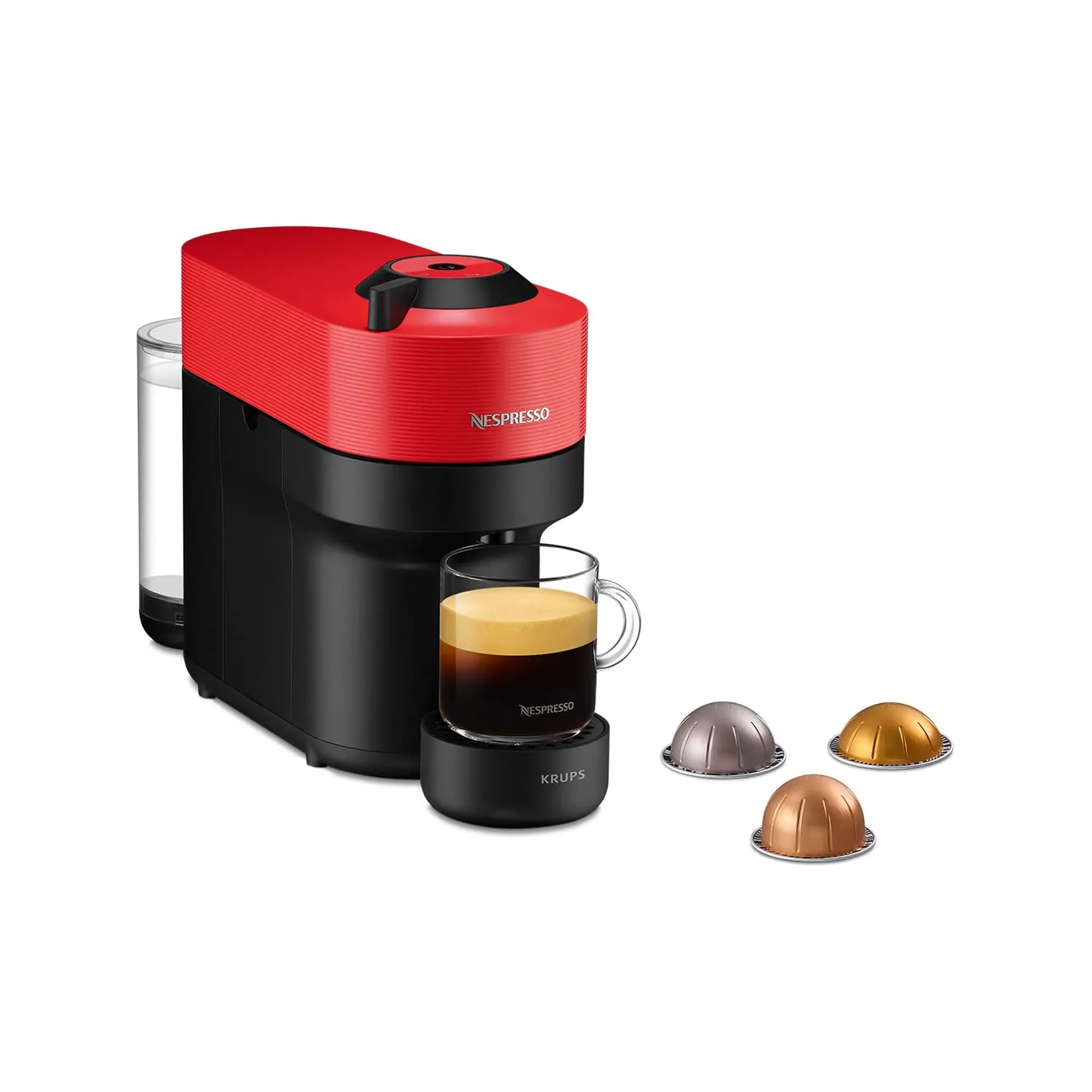 Krups Nespresso Vertuo Pop Macchina da Caffè, Spicy Red, XN9205K - immagine 1