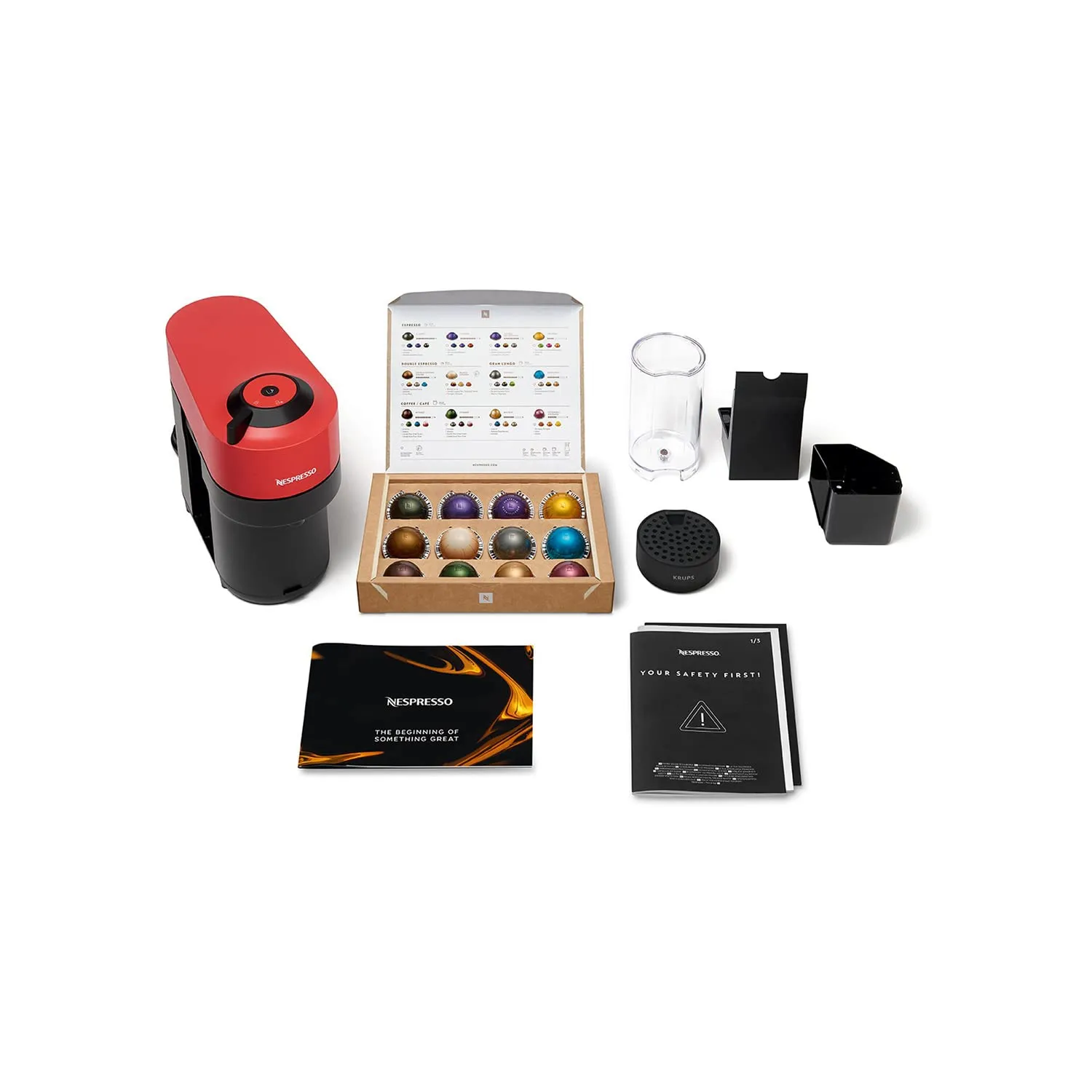 Krups Nespresso Vertuo Pop Macchina da Caffè, Spicy Red, XN9205K - immagine 10
