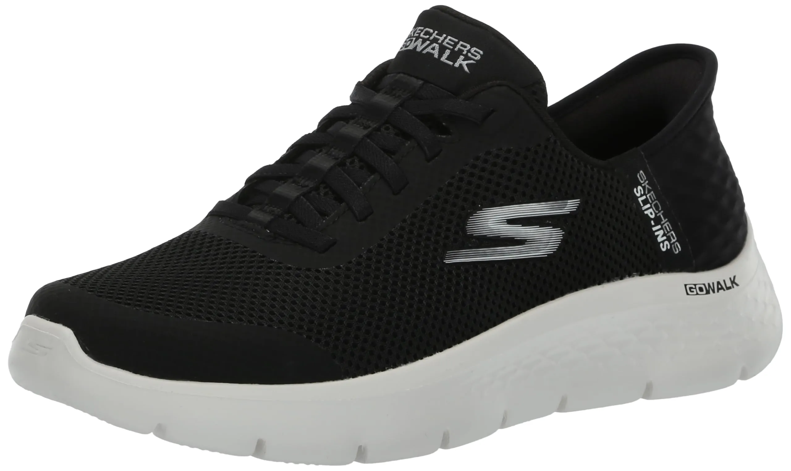 Skechers Go Walk Flex Scarpe da ginnastica Donna - Black Textile White Trim - 40 EU - immagine 1