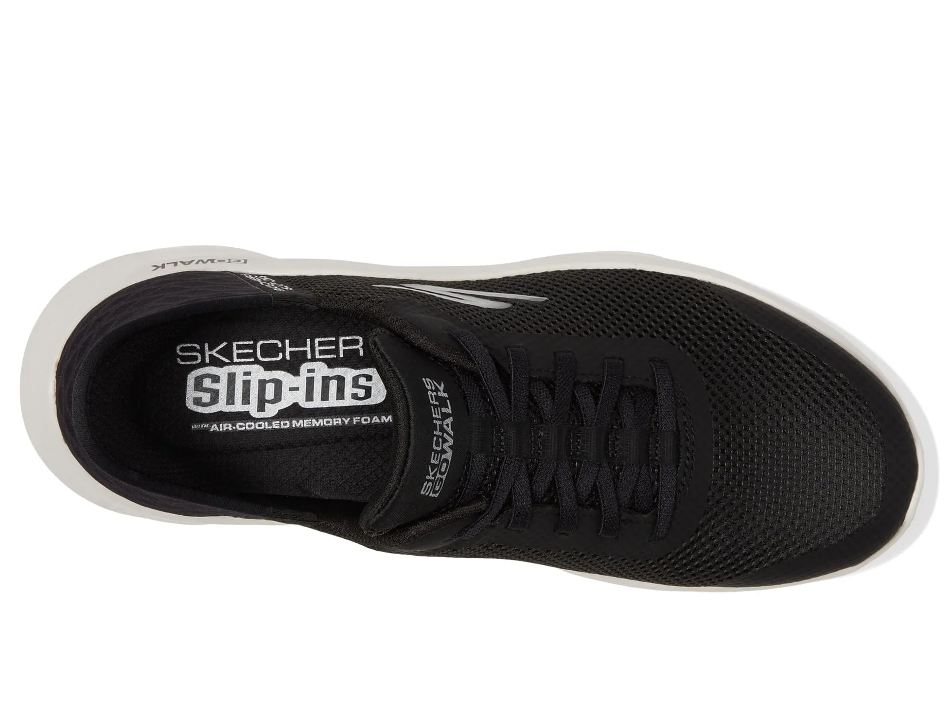 Skechers Go Walk Flex Scarpe da ginnastica Donna - Black Textile White Trim - 40 EU - immagine 3