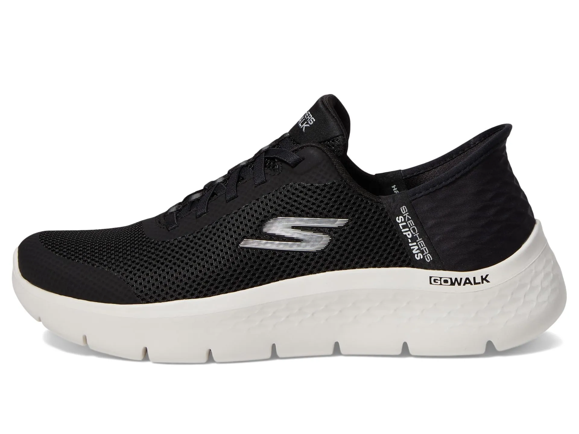 Skechers Go Walk Flex Scarpe da ginnastica Donna - Black Textile White Trim - 40 EU - immagine 5