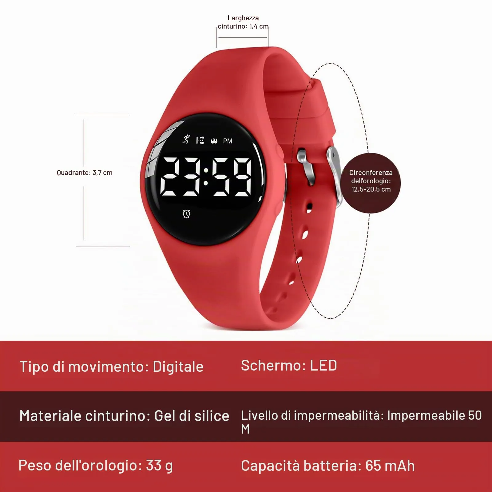 BEN NEVIS Orologio da Polso Sportivo Digitale per Bambini con Sveglia, Calorie e Contapassi - immagine 6
