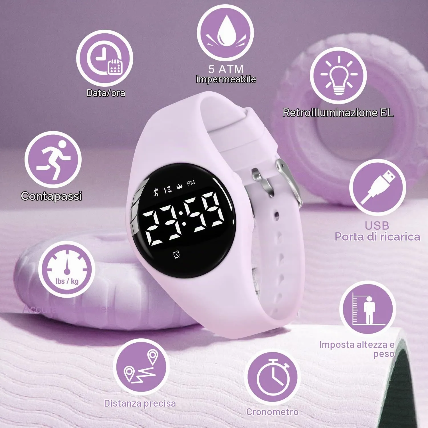 BEN NEVIS Orologio da Polso Sportivo Digitale per Bambini con Sveglia, Calorie e Contapassi - immagine 3