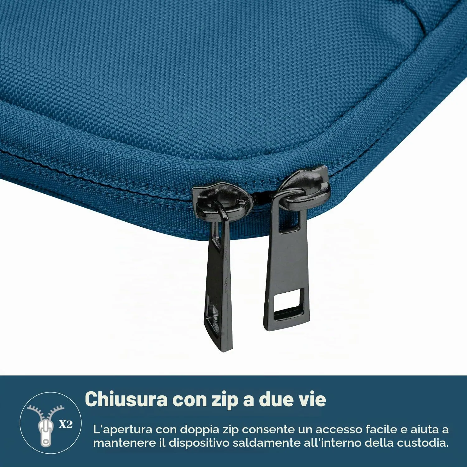 TiMOVO Custodia per Tablet 9-11", Blu Pavone - immagine 8