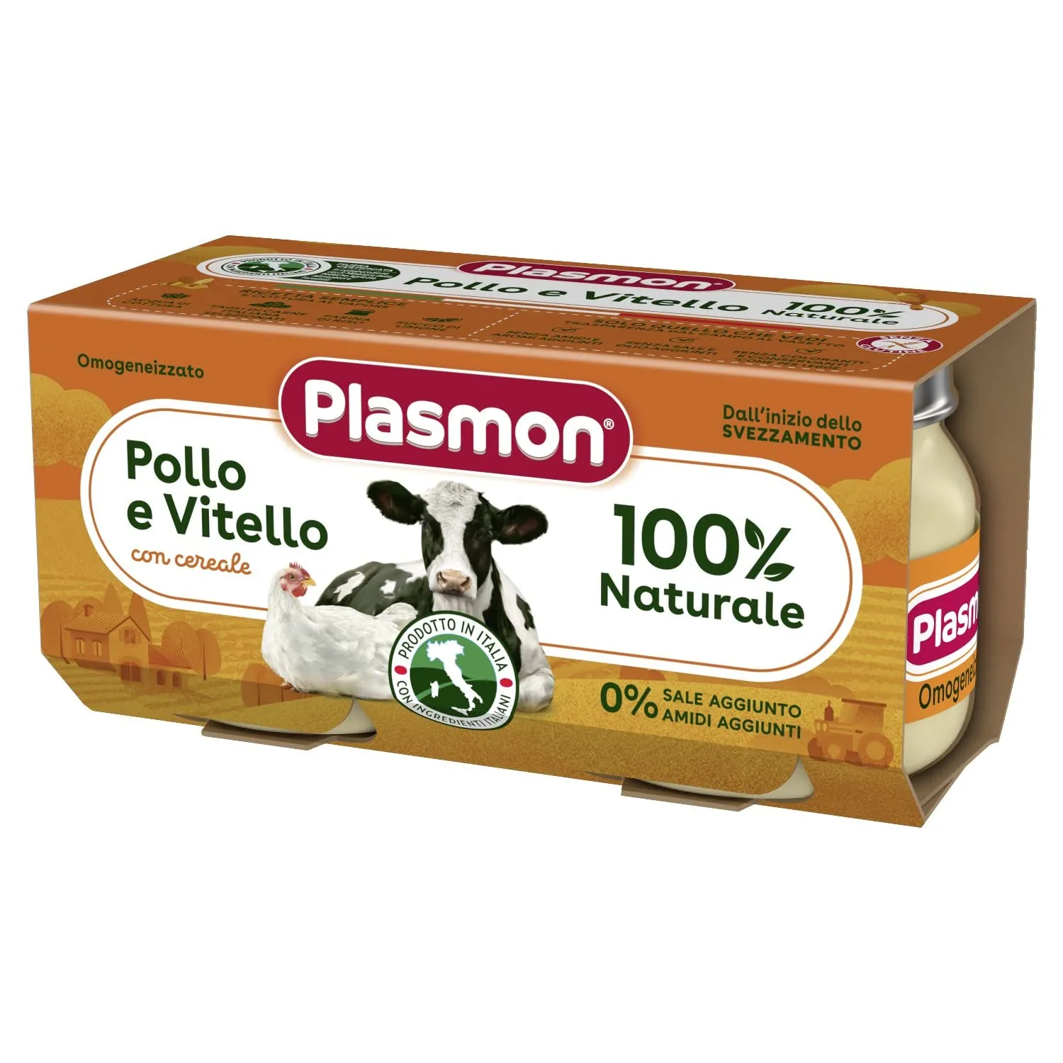 Plasmon Omogeneizzato Pollo Vitello 2x80g - immagine 1