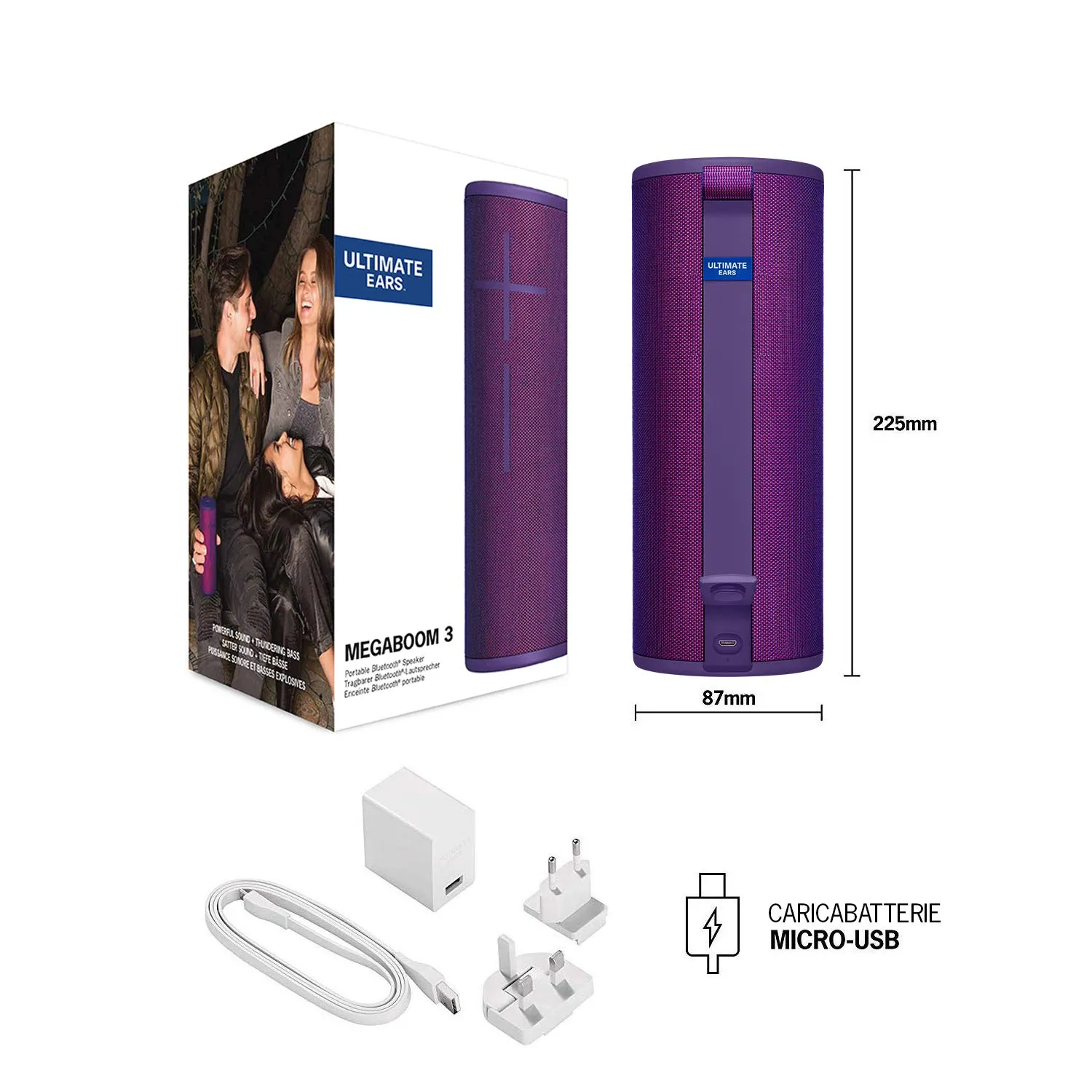 Ultimate Ears Megaboom 3 Altavoz Portátil Inalámbrico Bluetooth, Viola - immagine 8
